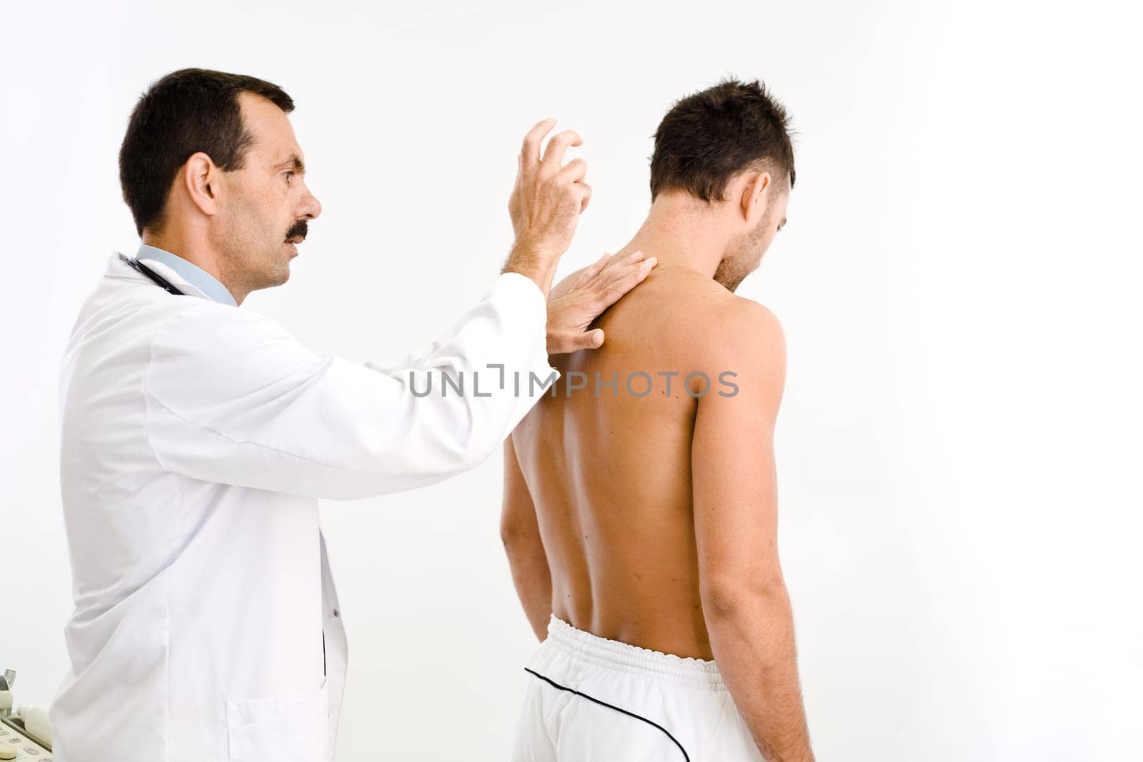 Doctor examining patient