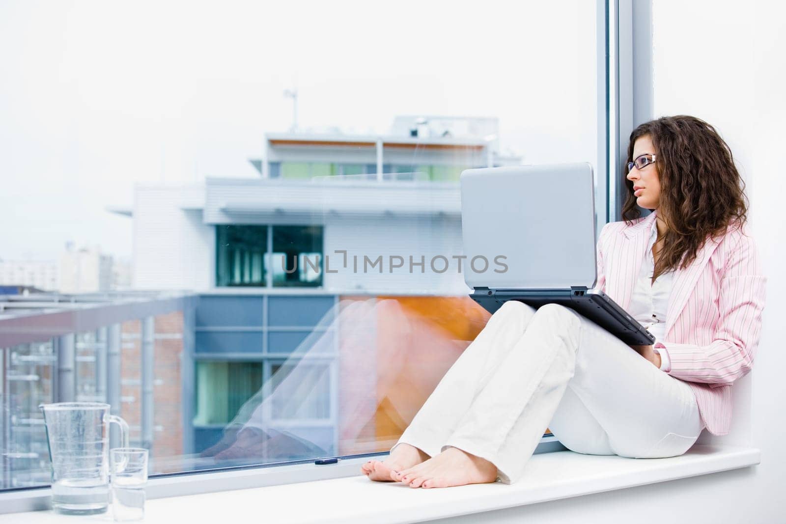 Businesswoman using computer