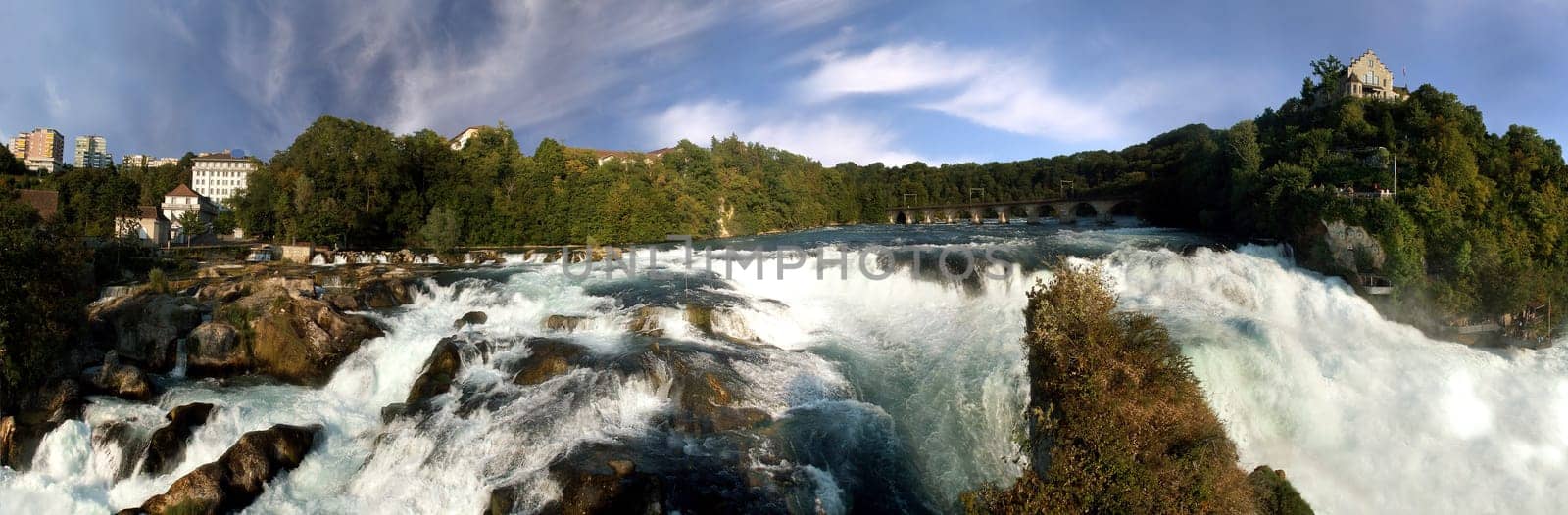 Rhine Falls near Schaffhausen 200degree Pano