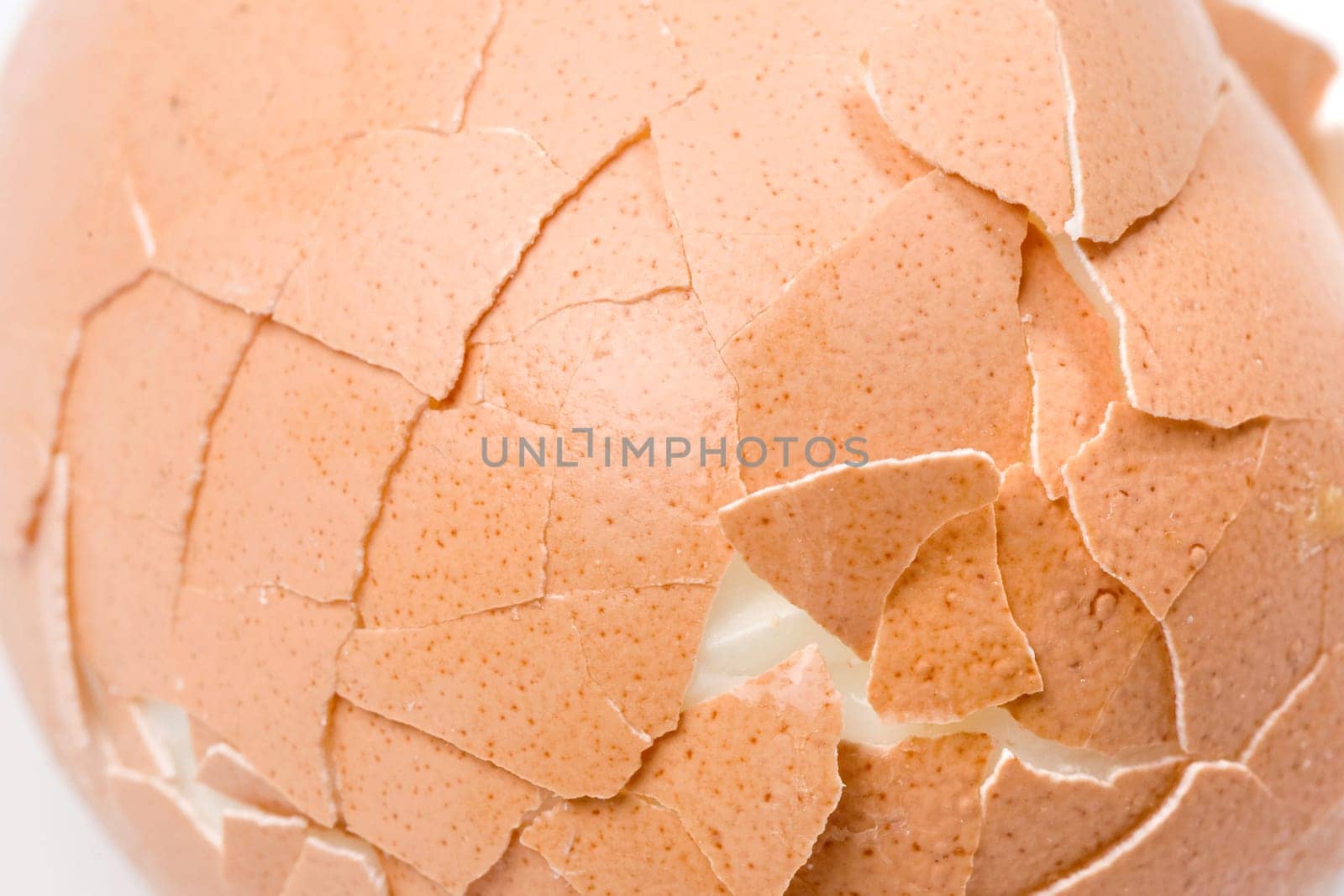 Photo of a boiled egg broken