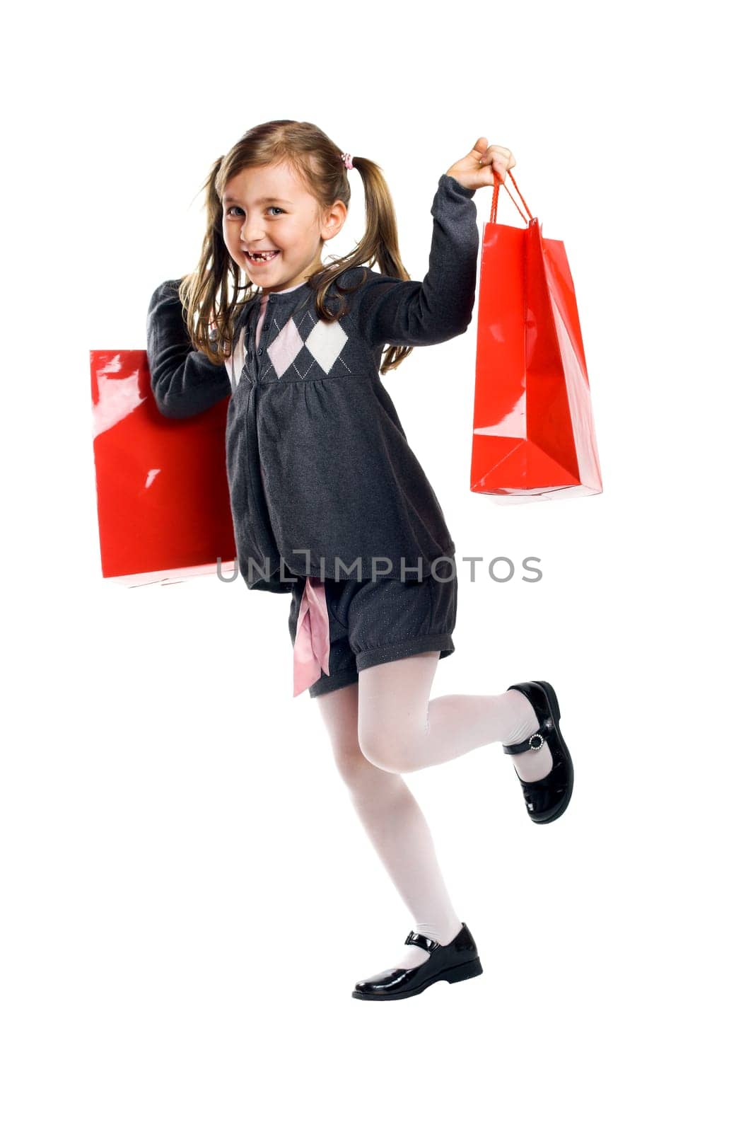 Girl with bags