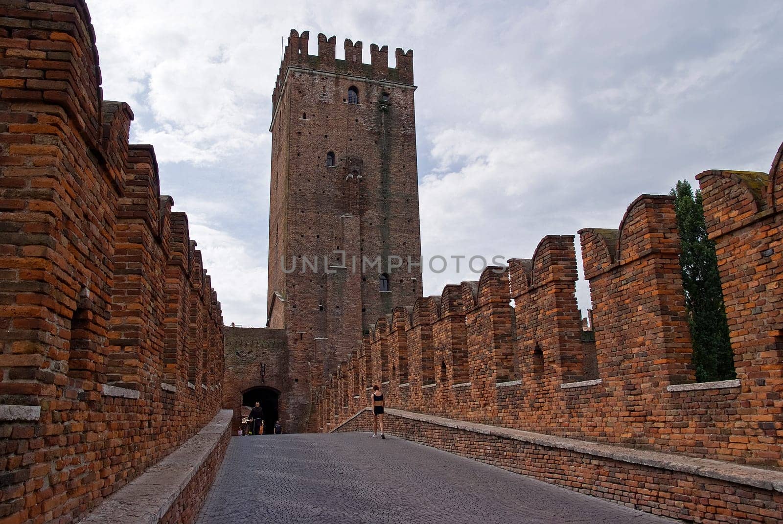 On the Ponte Scaligero in Verona