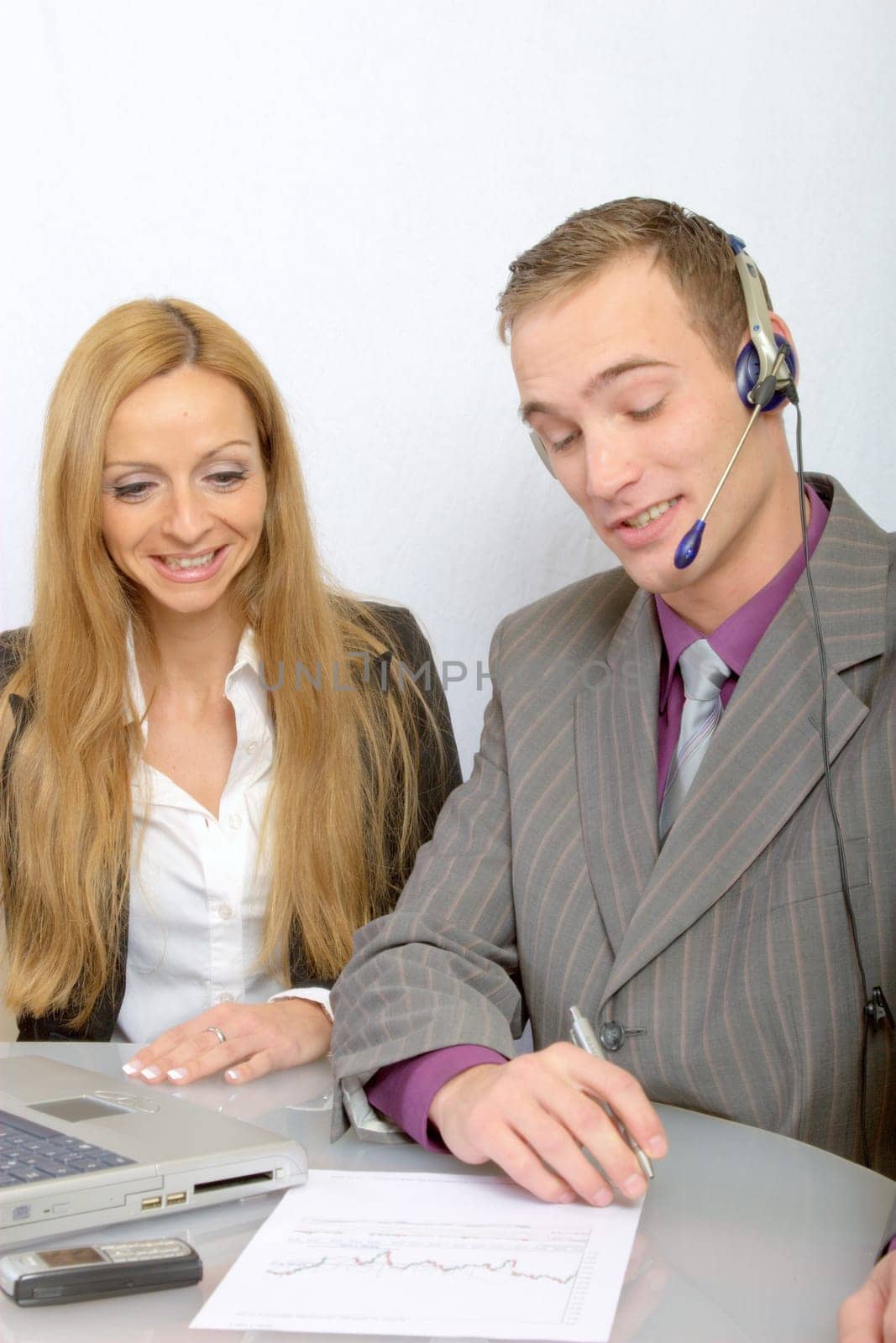 two businessmen in the office