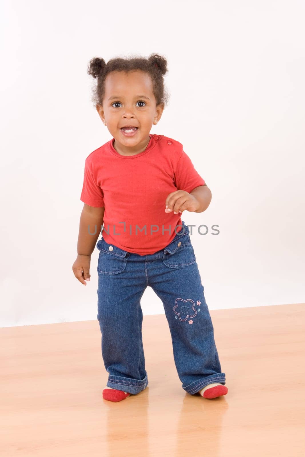 Adorable african baby dancing