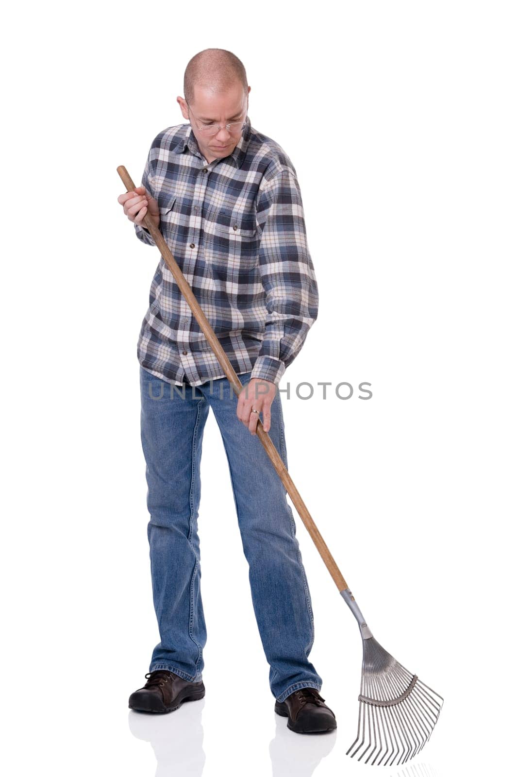 Man with rake