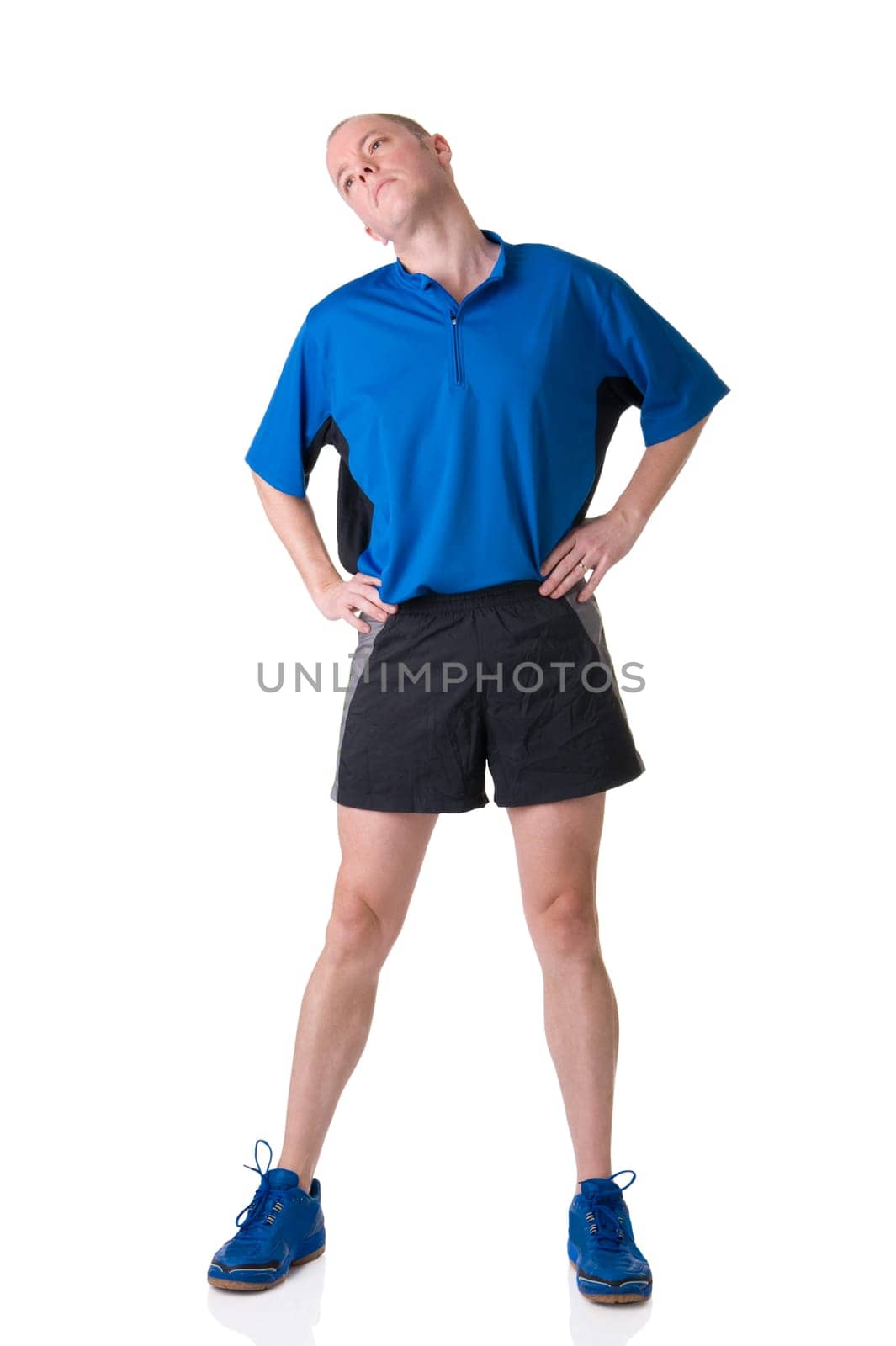 Man stretching muscles