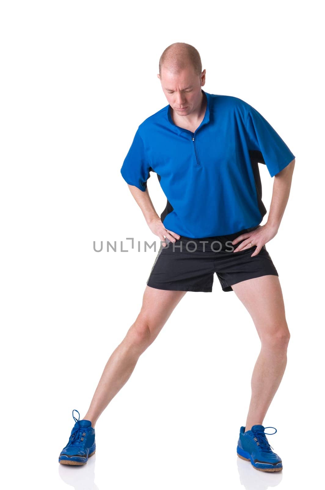 Man stretching muscles