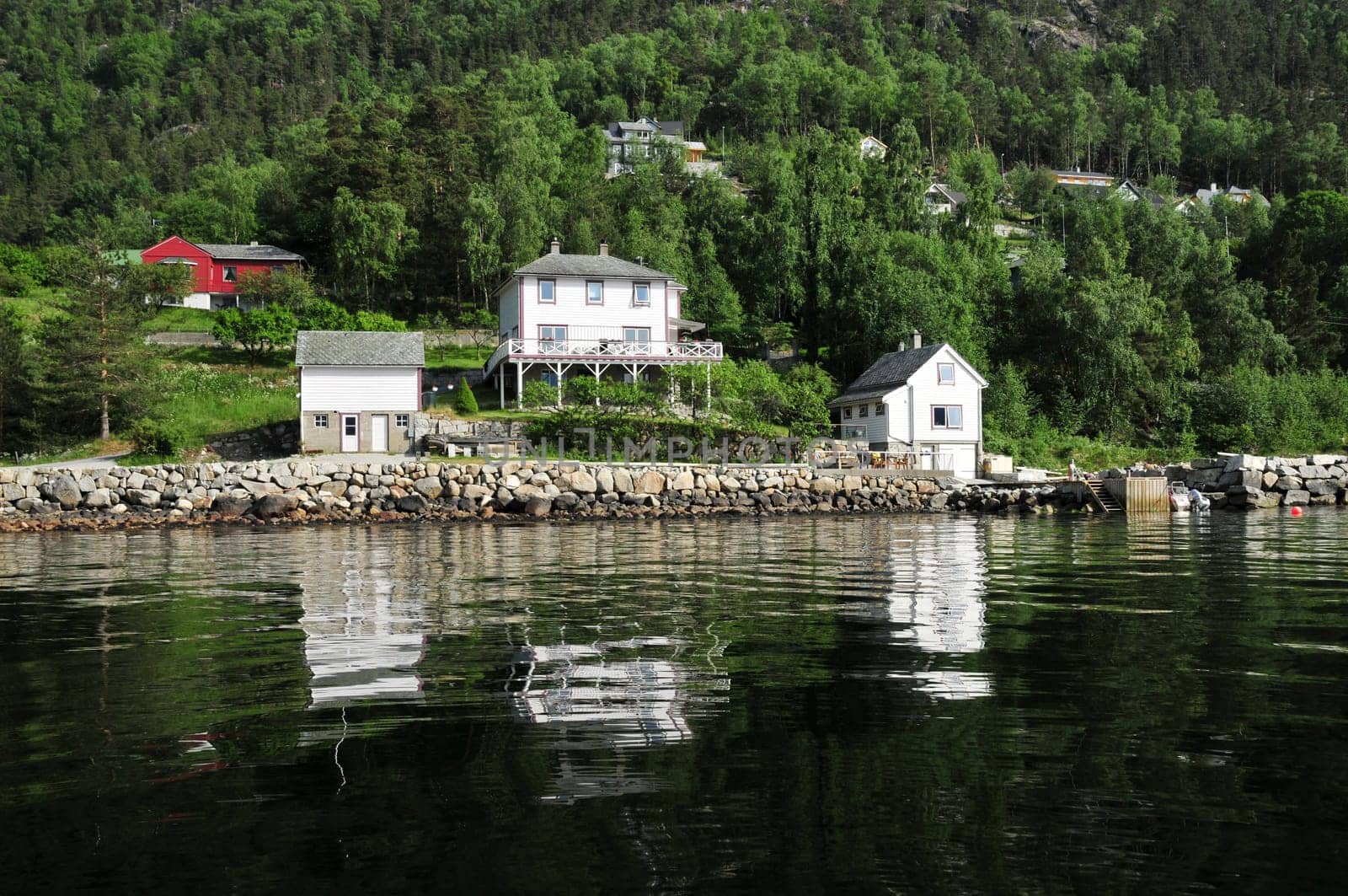 On a fjord in Norway.