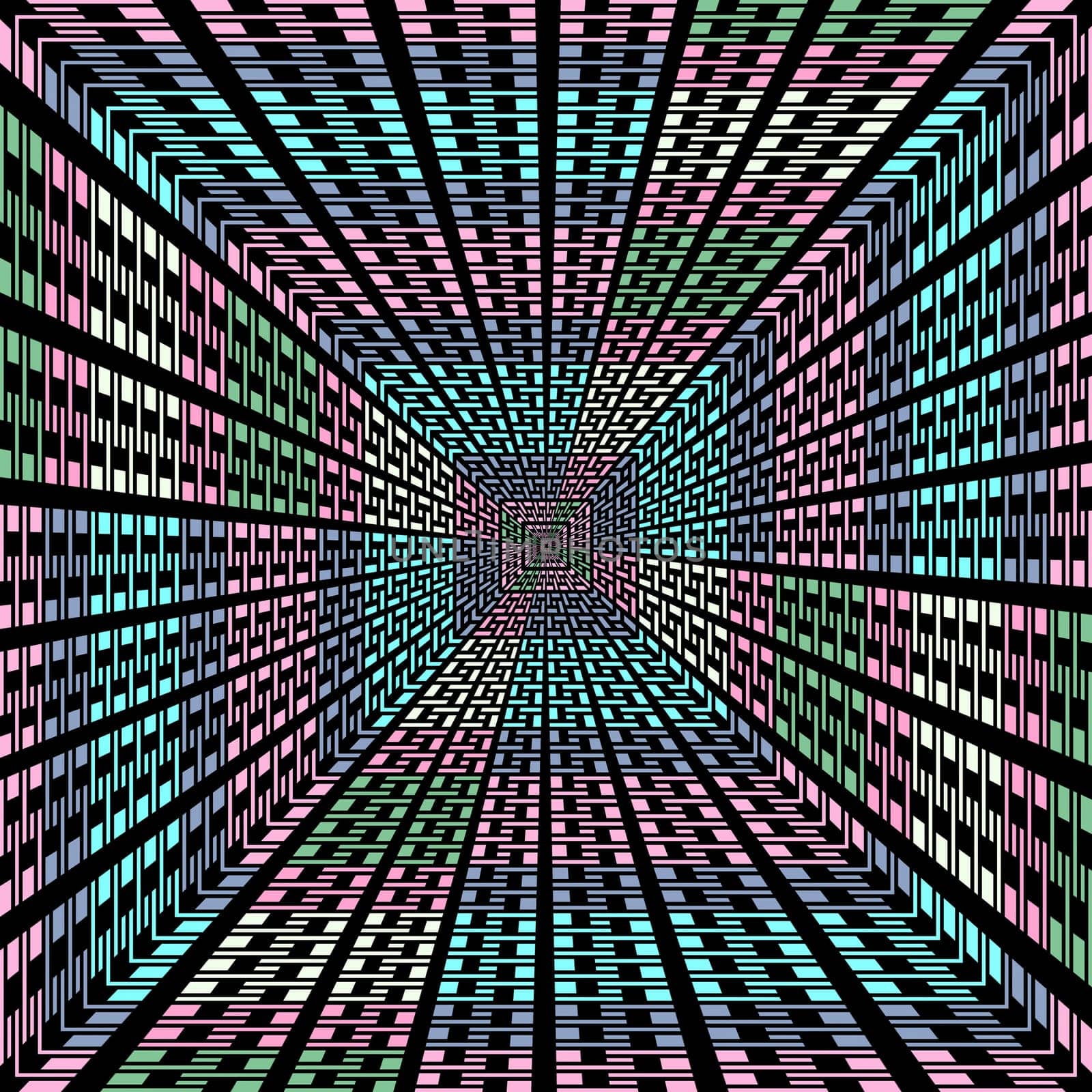 pastel tunnel view