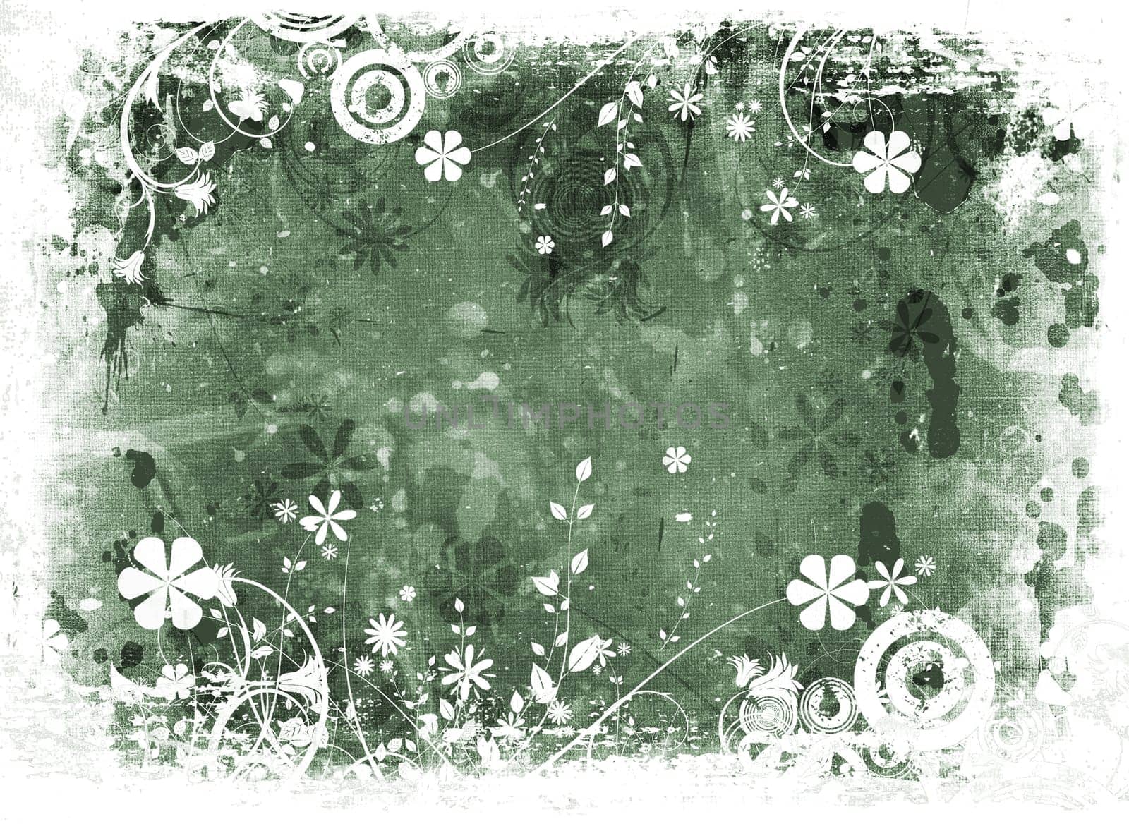 Chaotic floral grunge