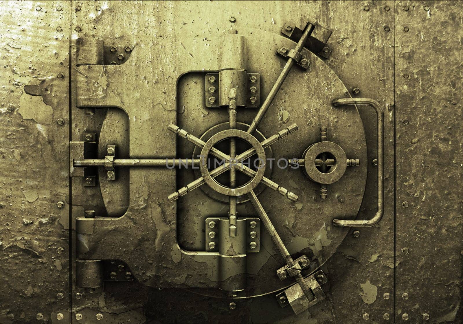Grunge bank vault