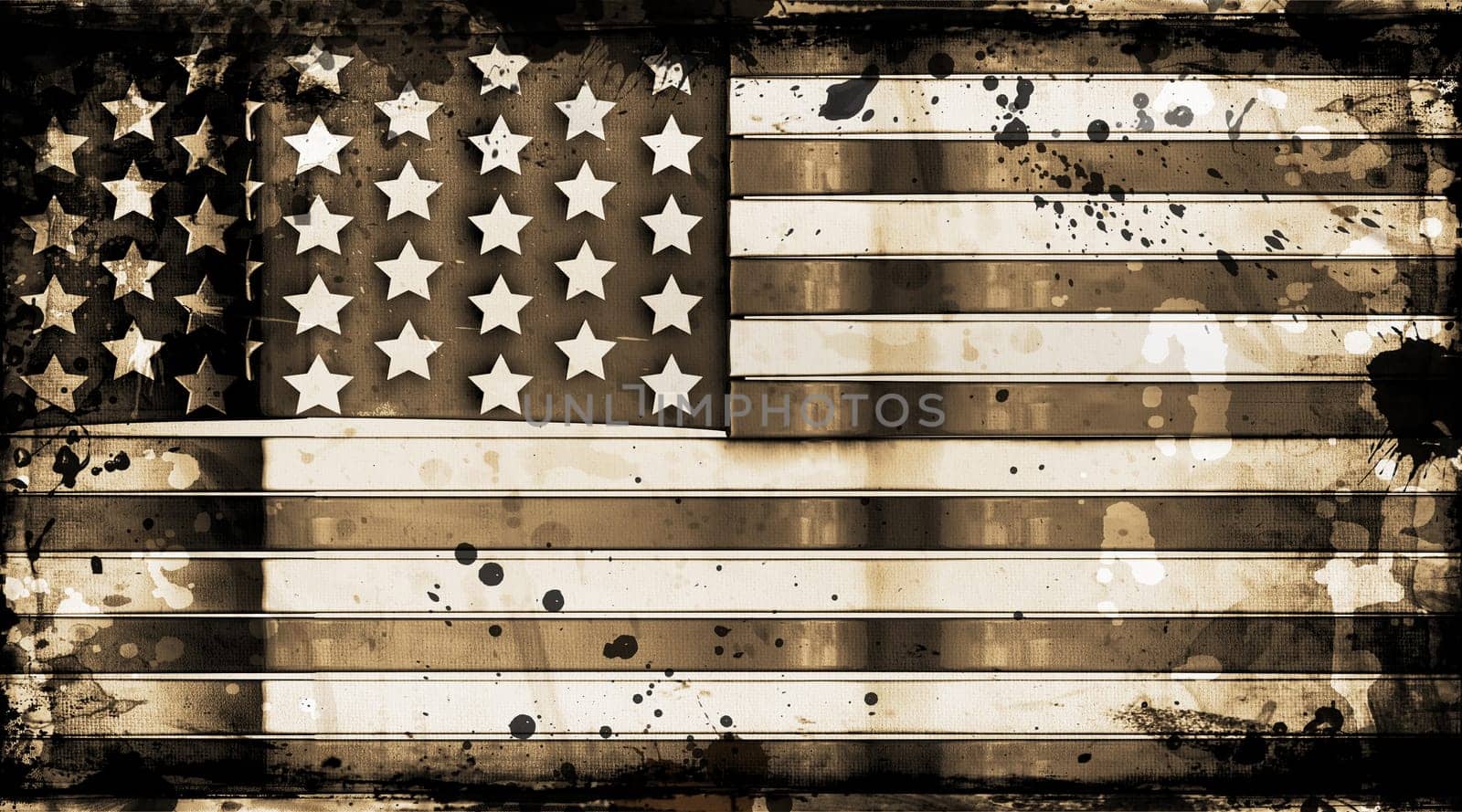 Grunge stars and stripes