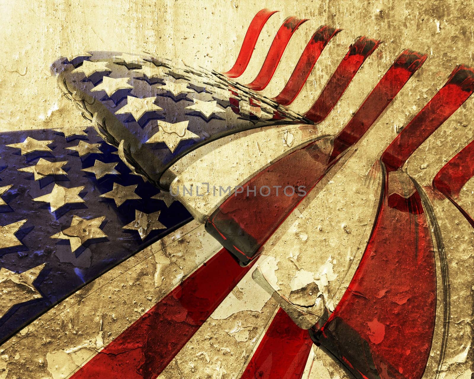 Grunge American flag