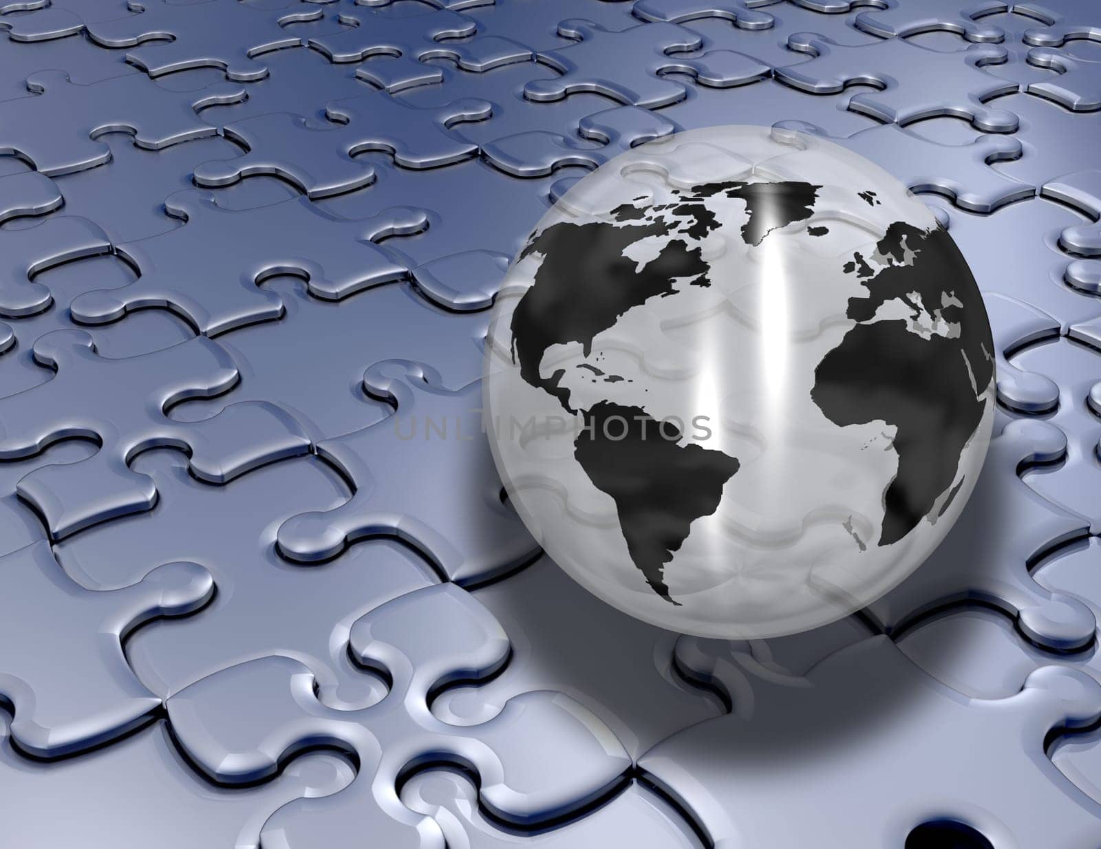 Jigsaw globe