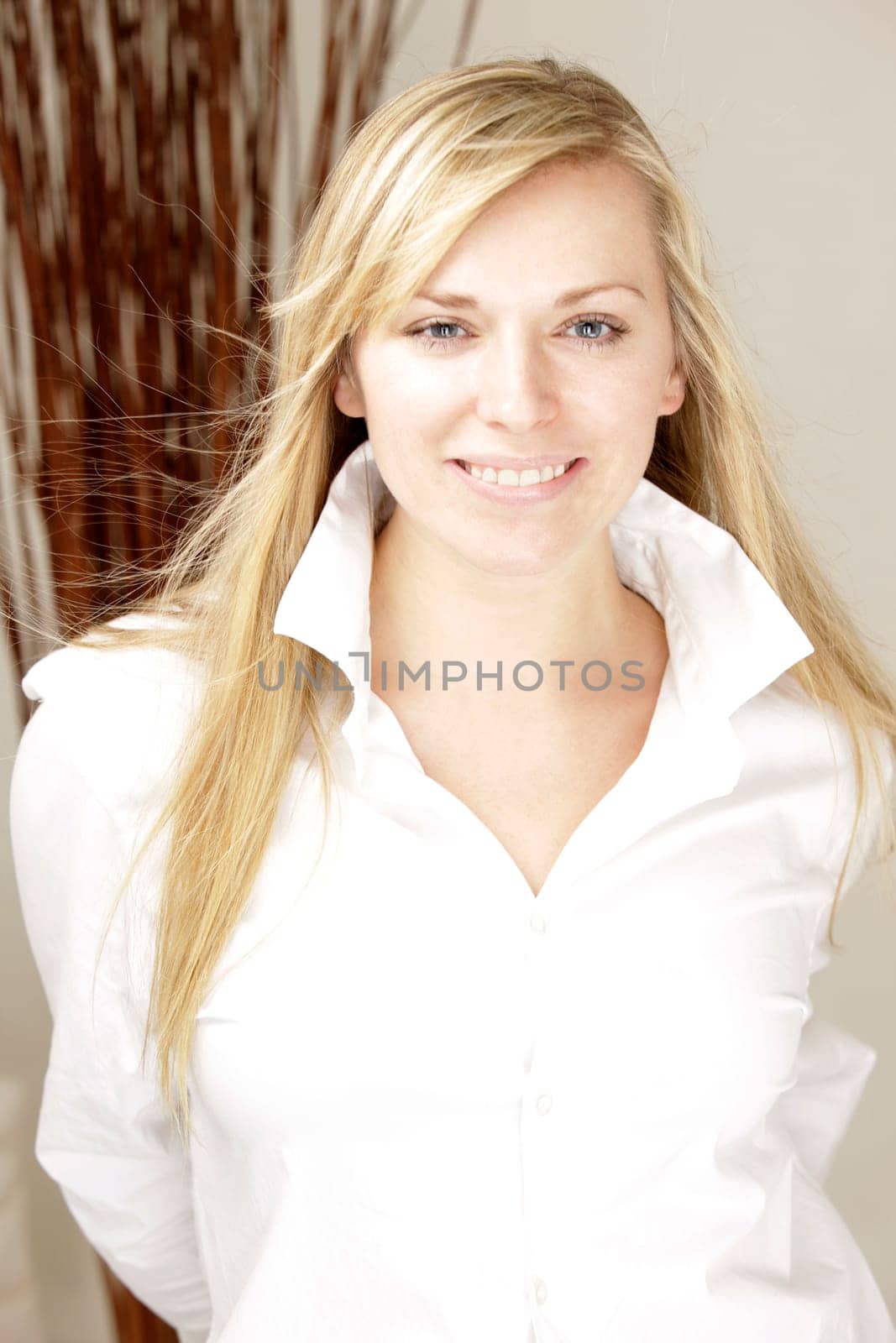 Young model smiling