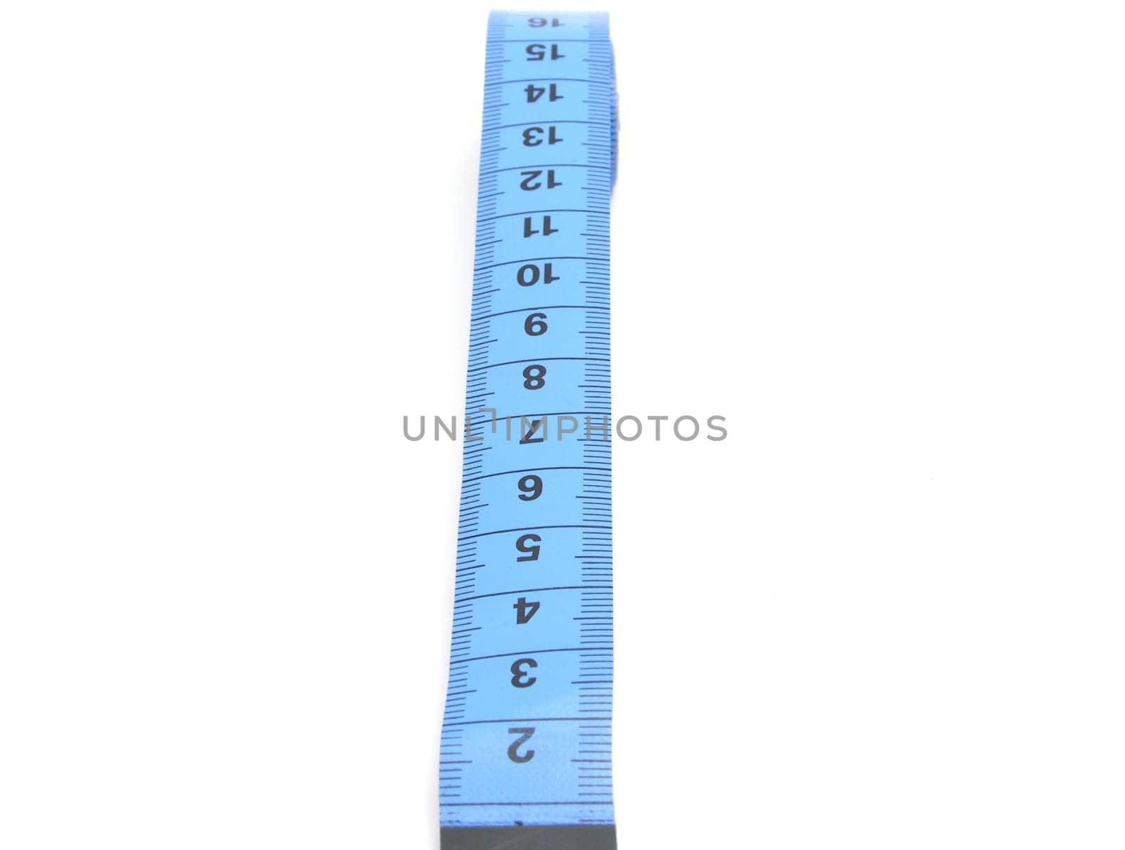 Blue Unrolled Tape Measure