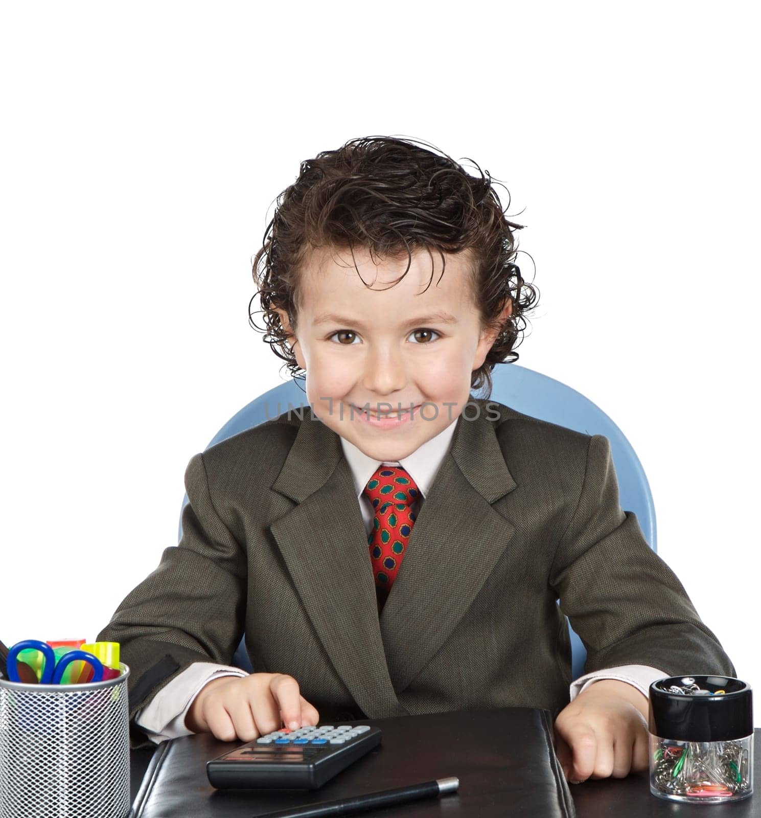 Adorable future businessman