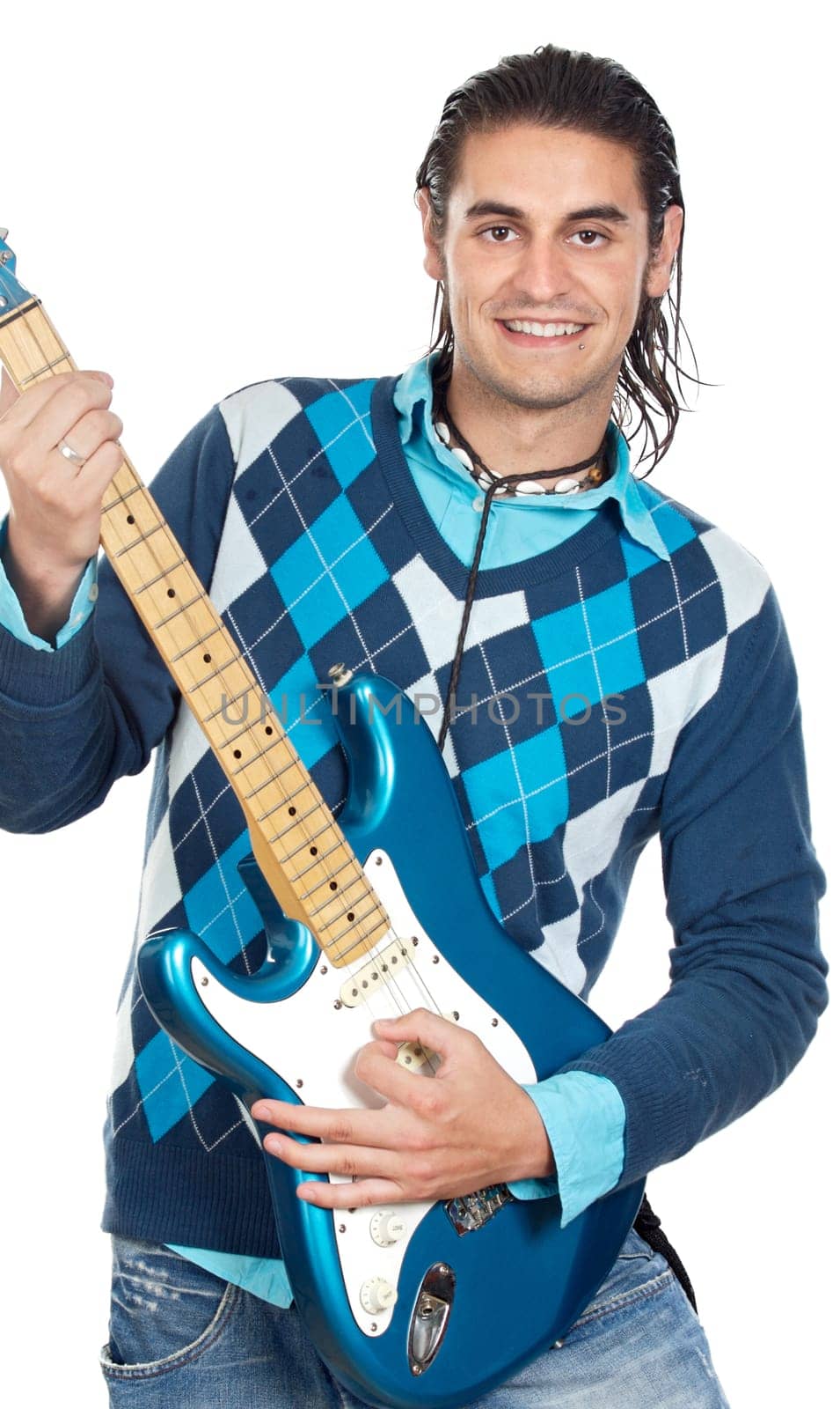 boy with electrical guitar