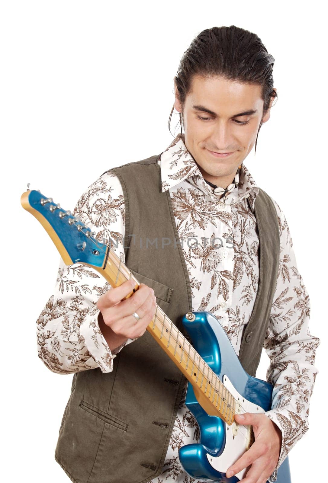 boy with electrical guitar