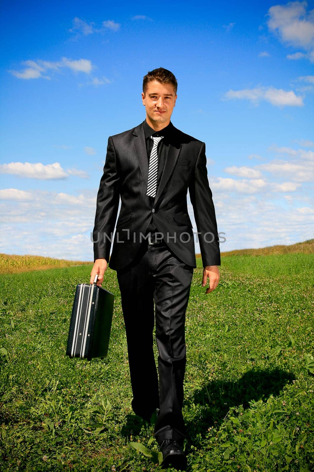 Walking businessman