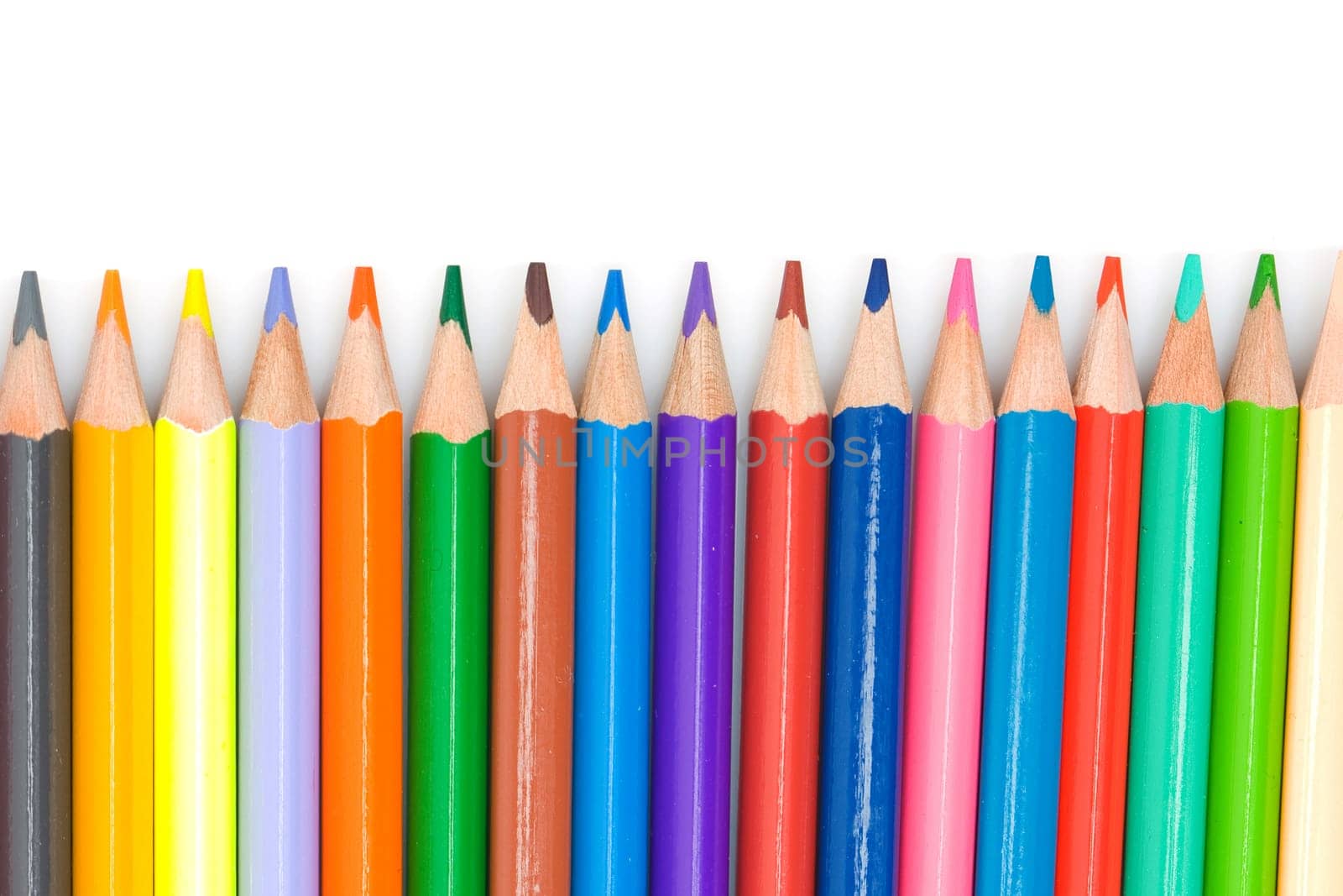 Many pencils of different colors