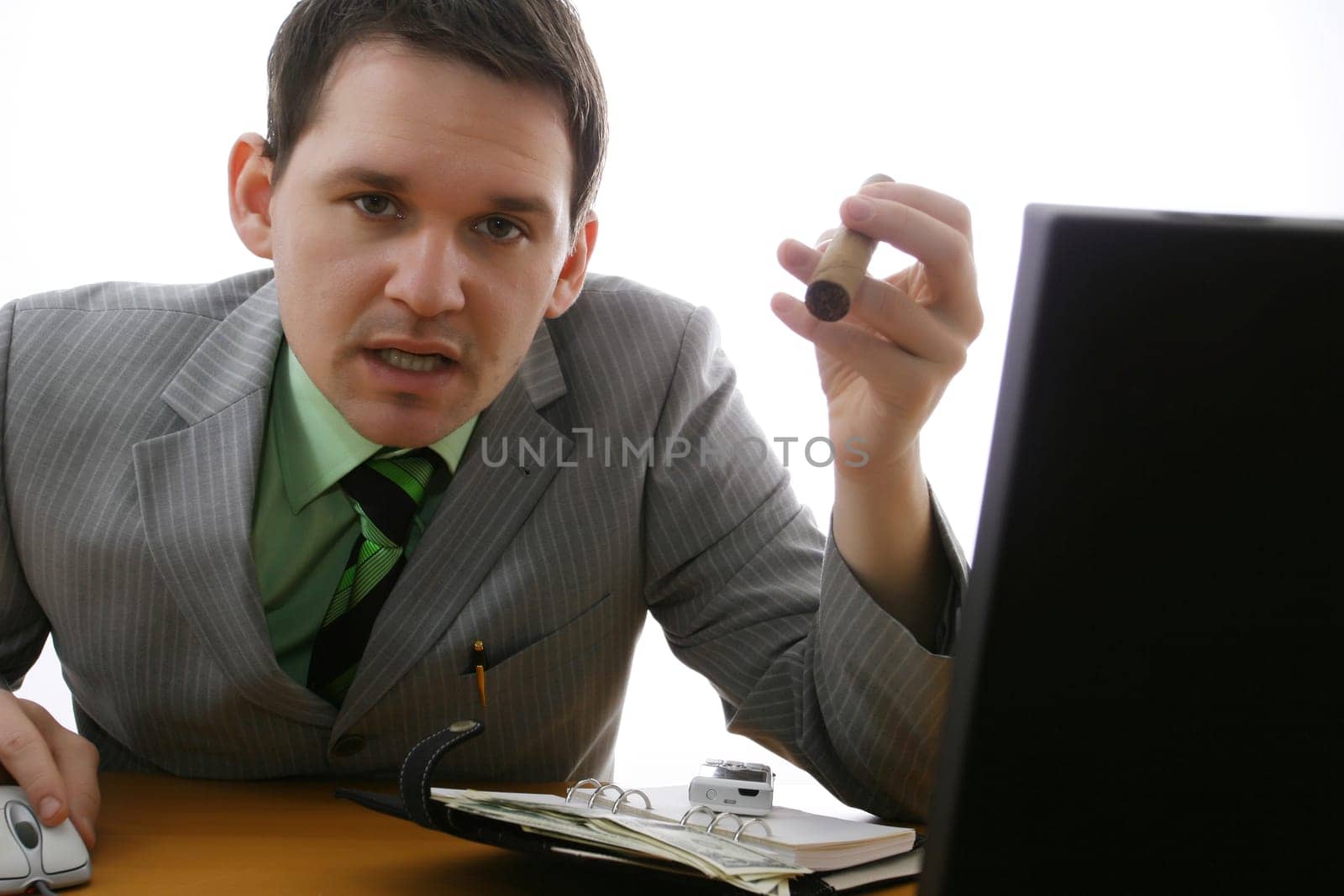 Boss speaks to customers