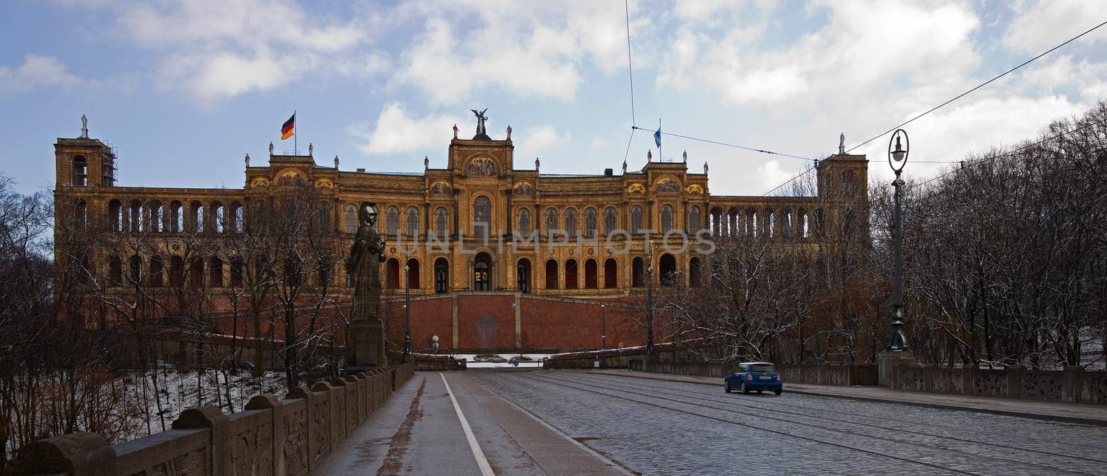 Munich's Maximilianeum in winter