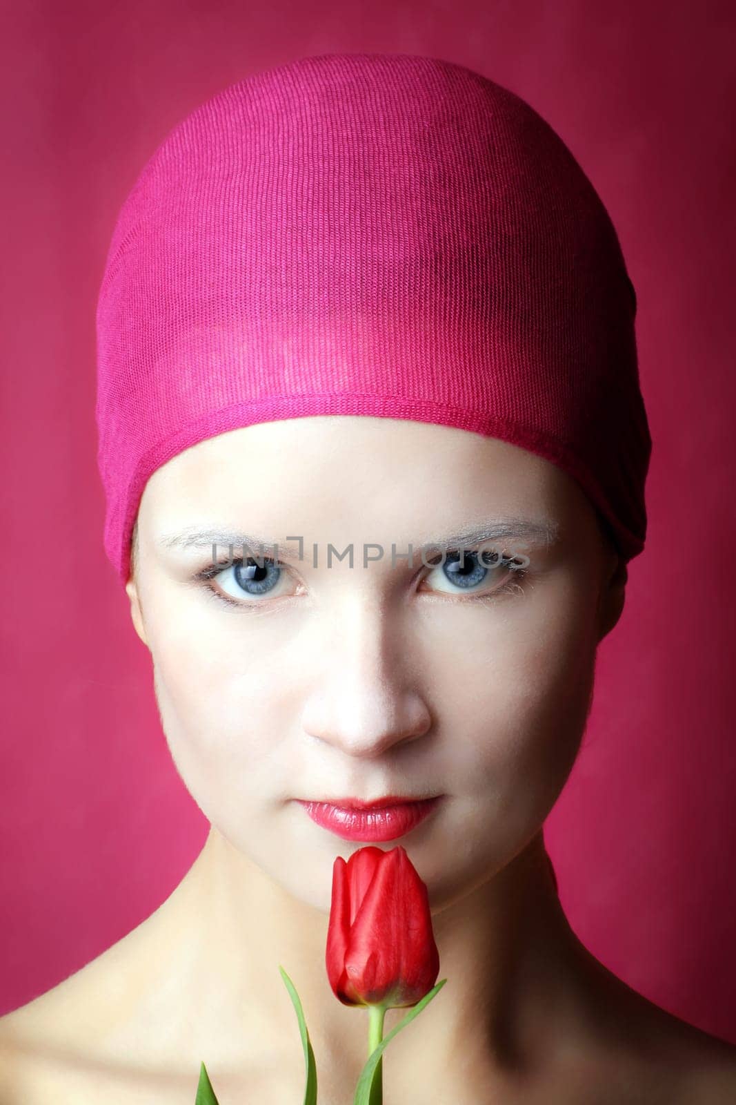 Woman with tulip