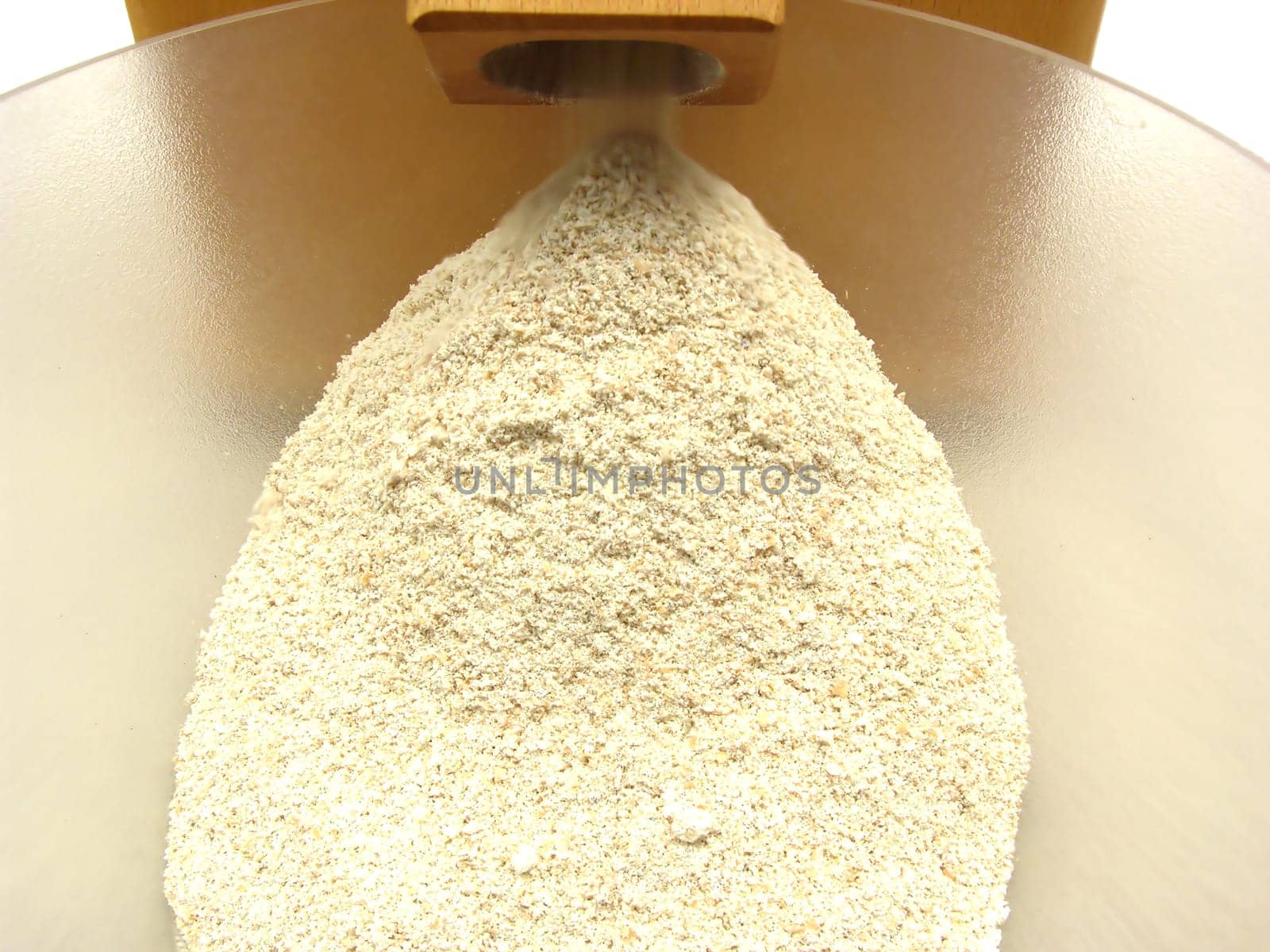 Watching the work of a flour mill