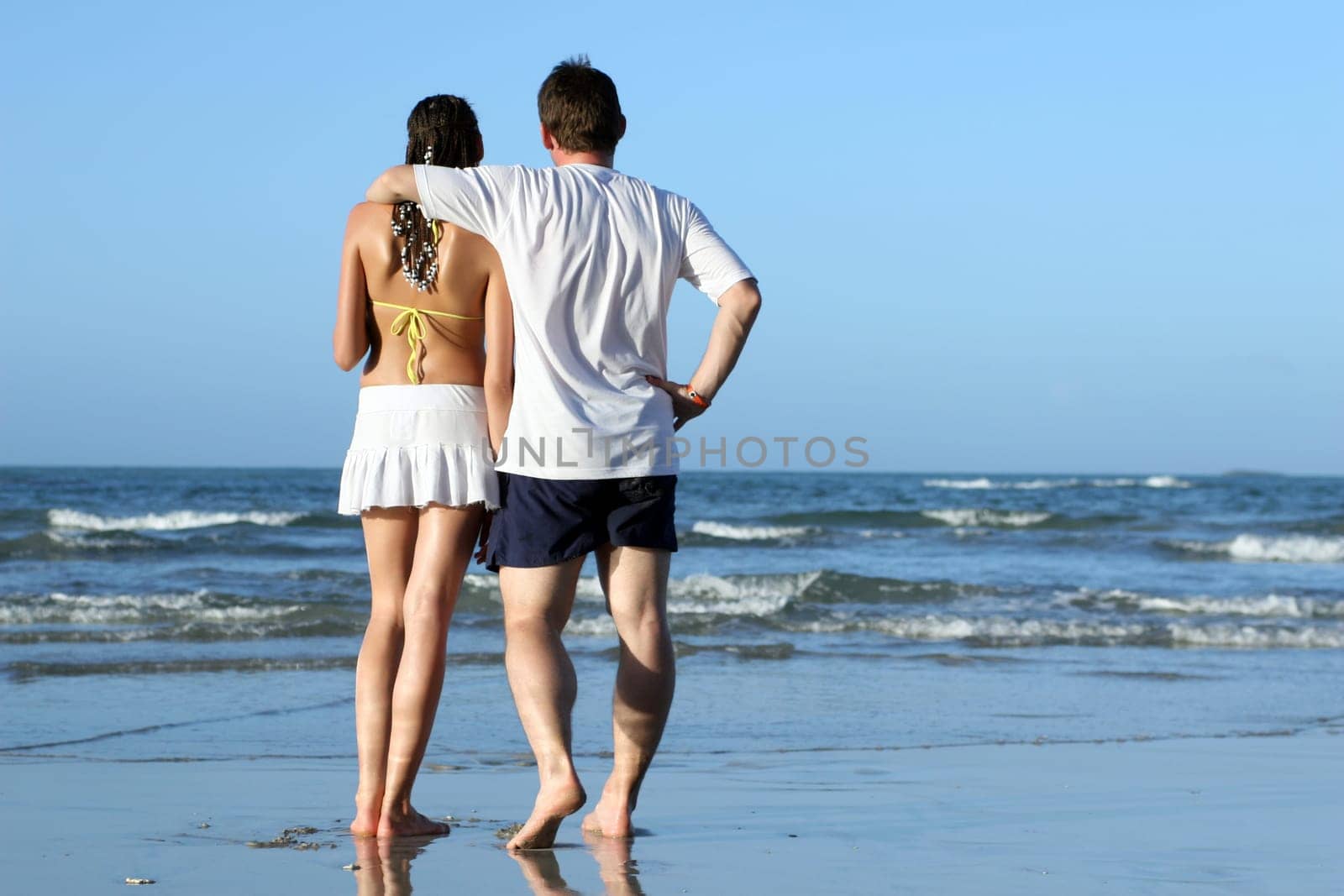 Loving couple on the beach