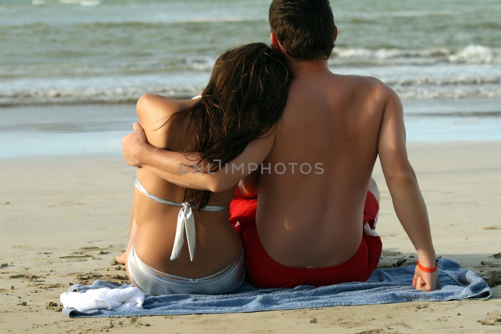 Loving couple on the beach