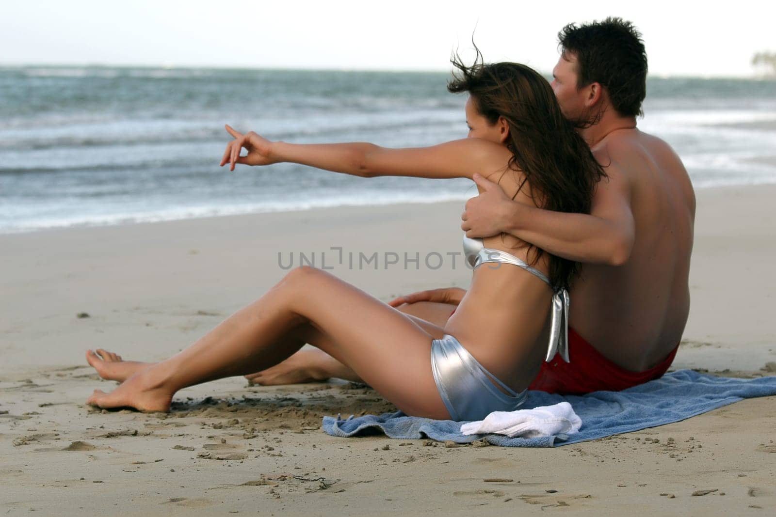 Couple in love on the beach