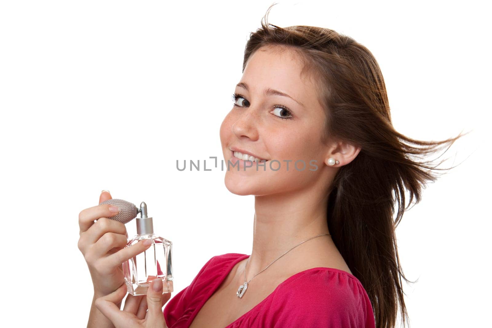 Teenager with perfume