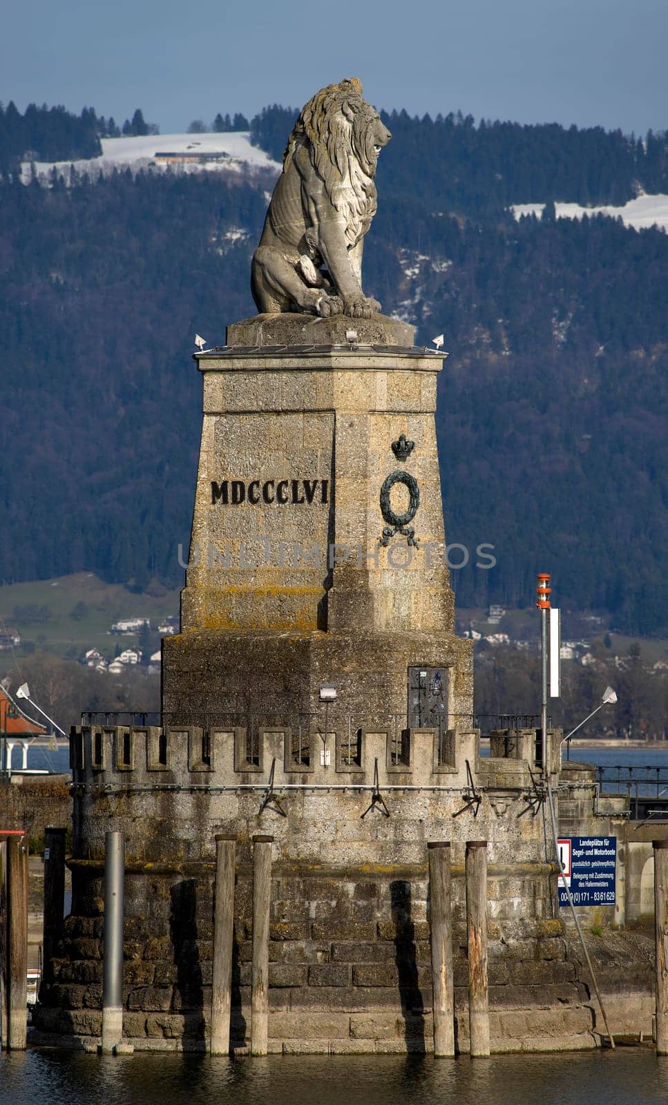The Lion of Lindau on Lake Constance