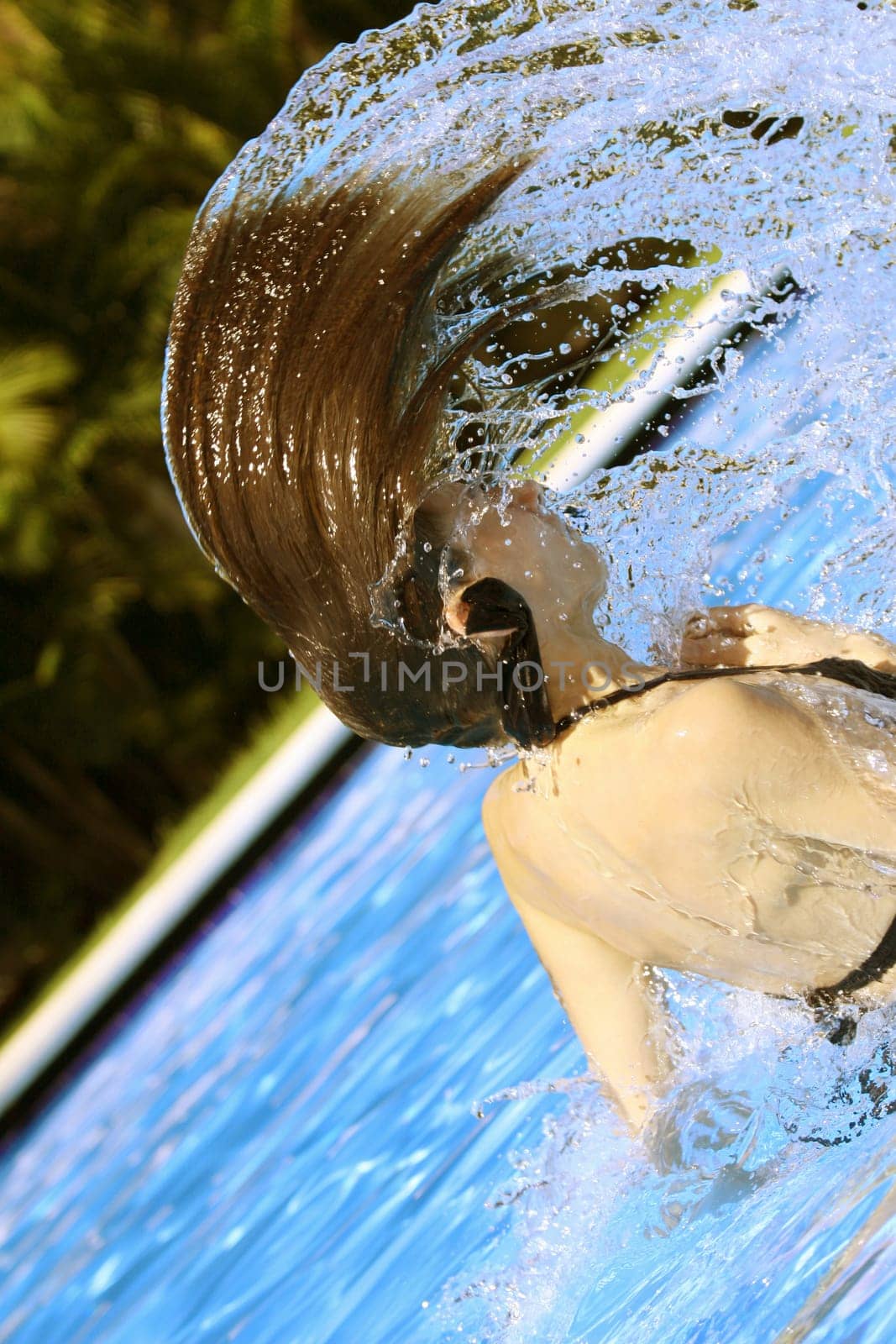 Bathing fun in the outdoor pool