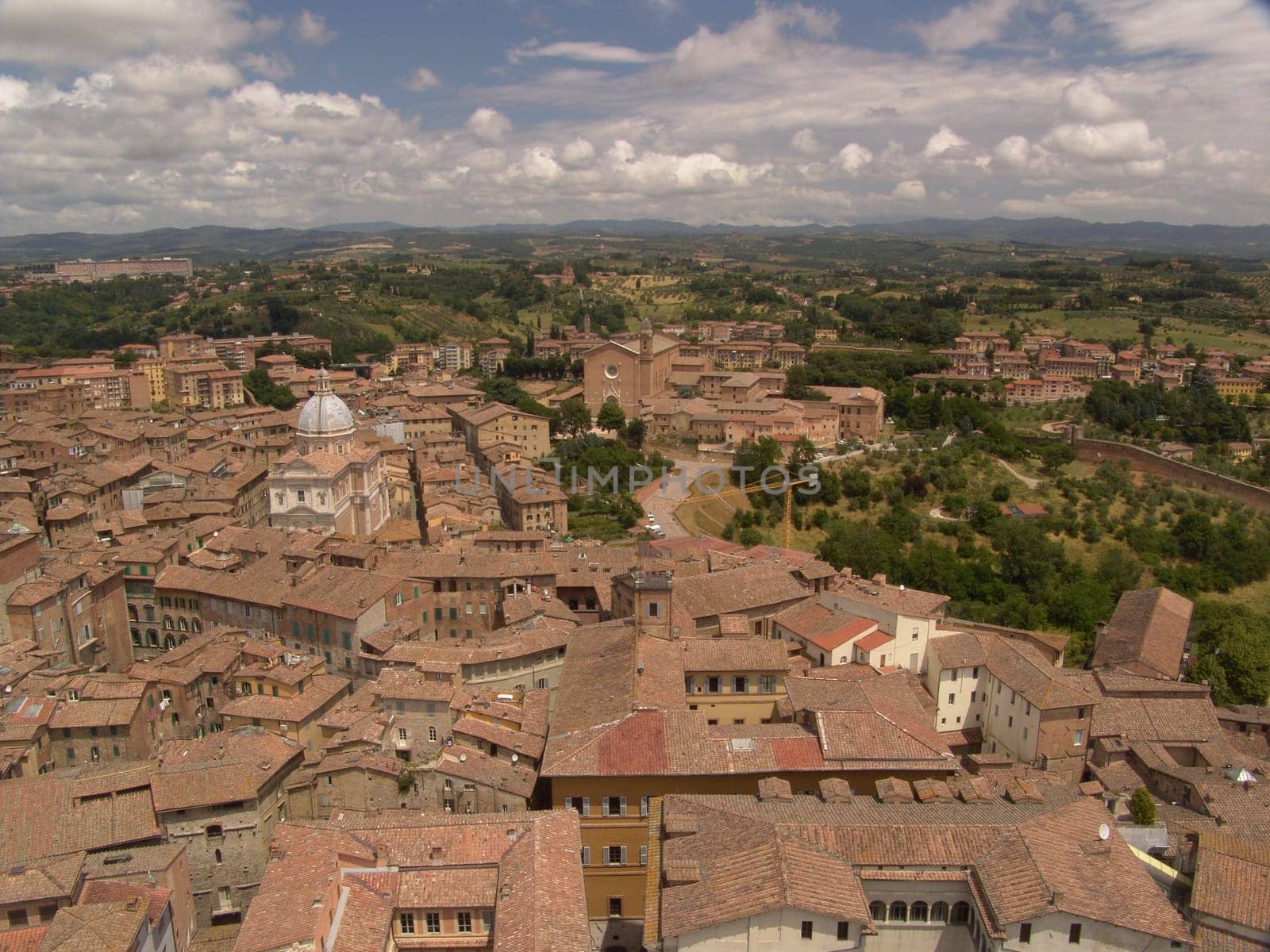 Above the rooftops of Siena