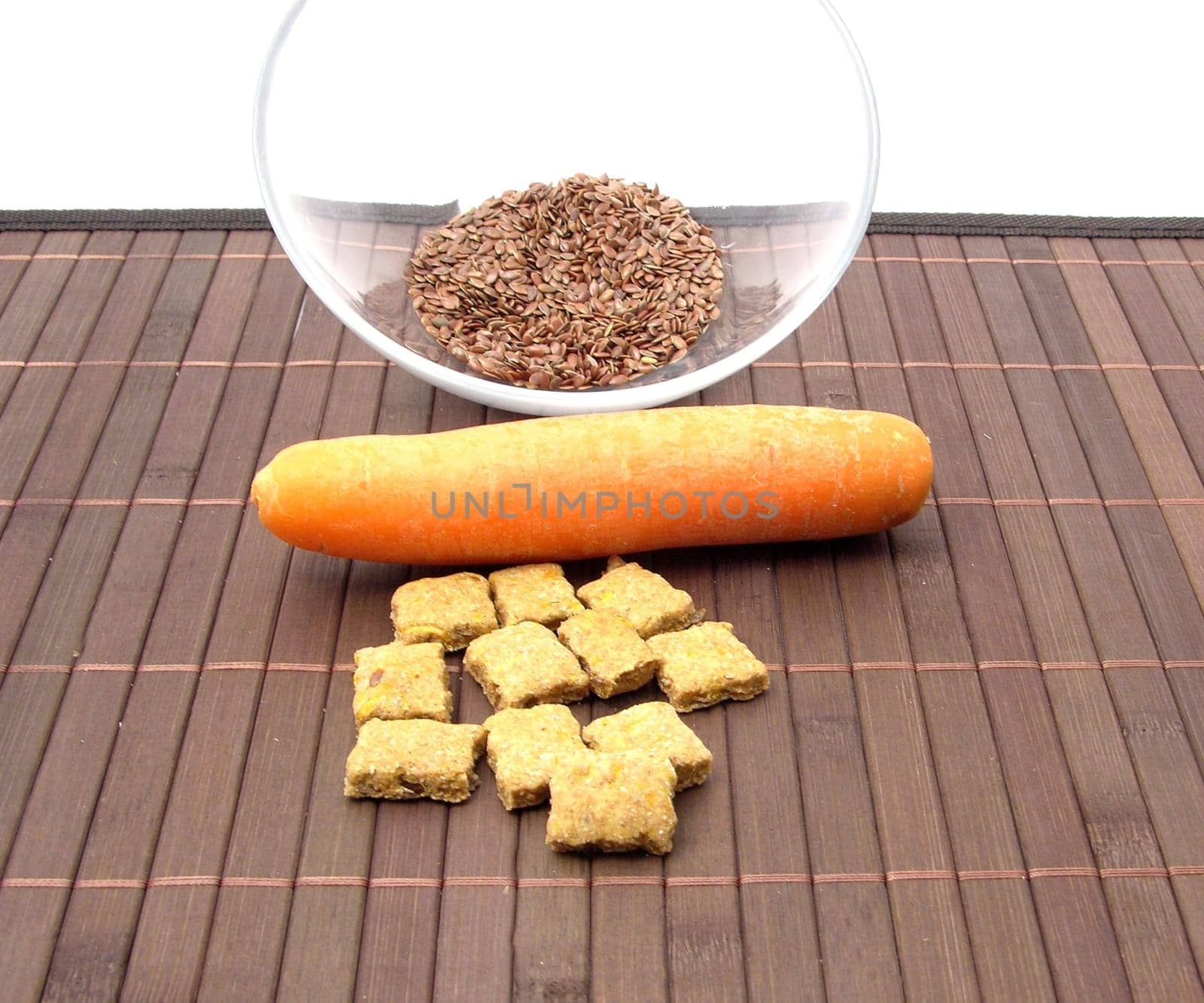 Dog cookies and some baking ingredients