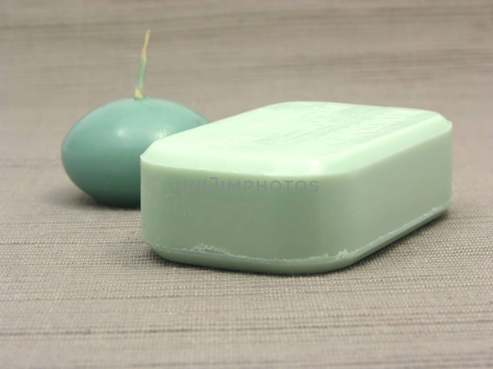 Green Soap with Candle