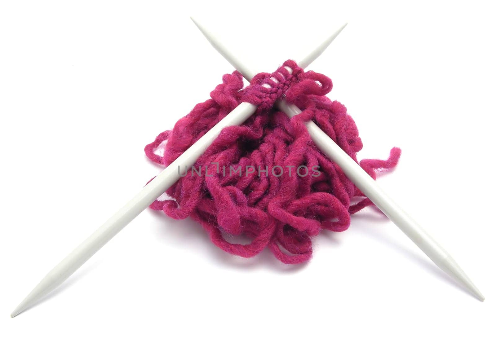 Knitting needles and wool