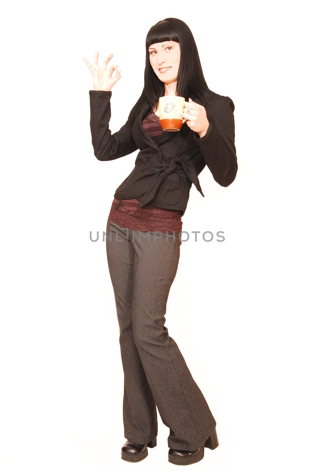 Business woman on coffee break.