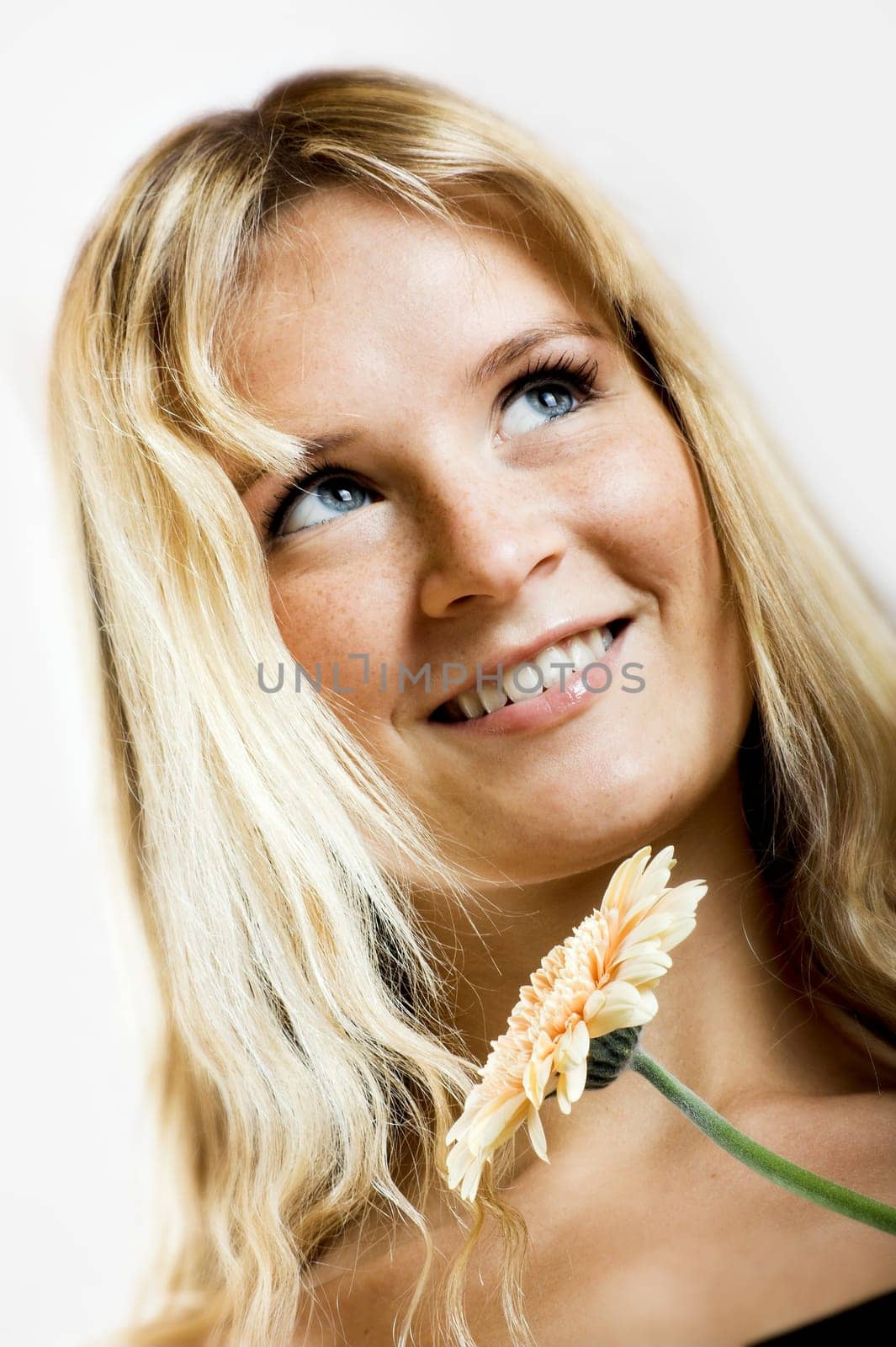 Woman with gerbera