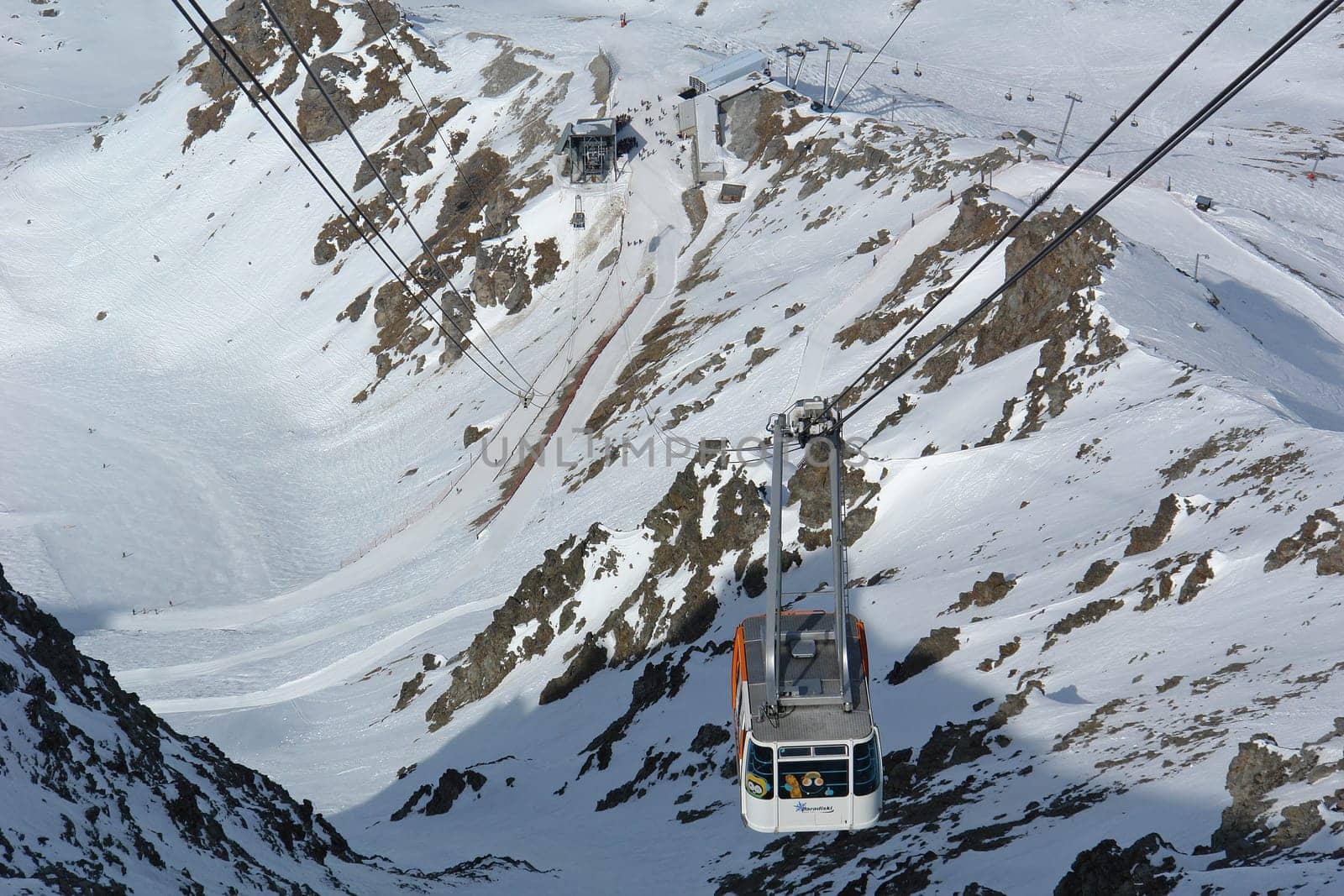 Cable car to Aiguille Rouge,Haute-Savoie