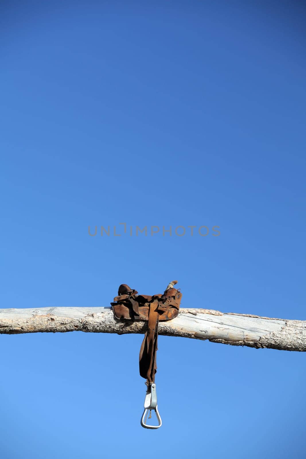 saddle on a post