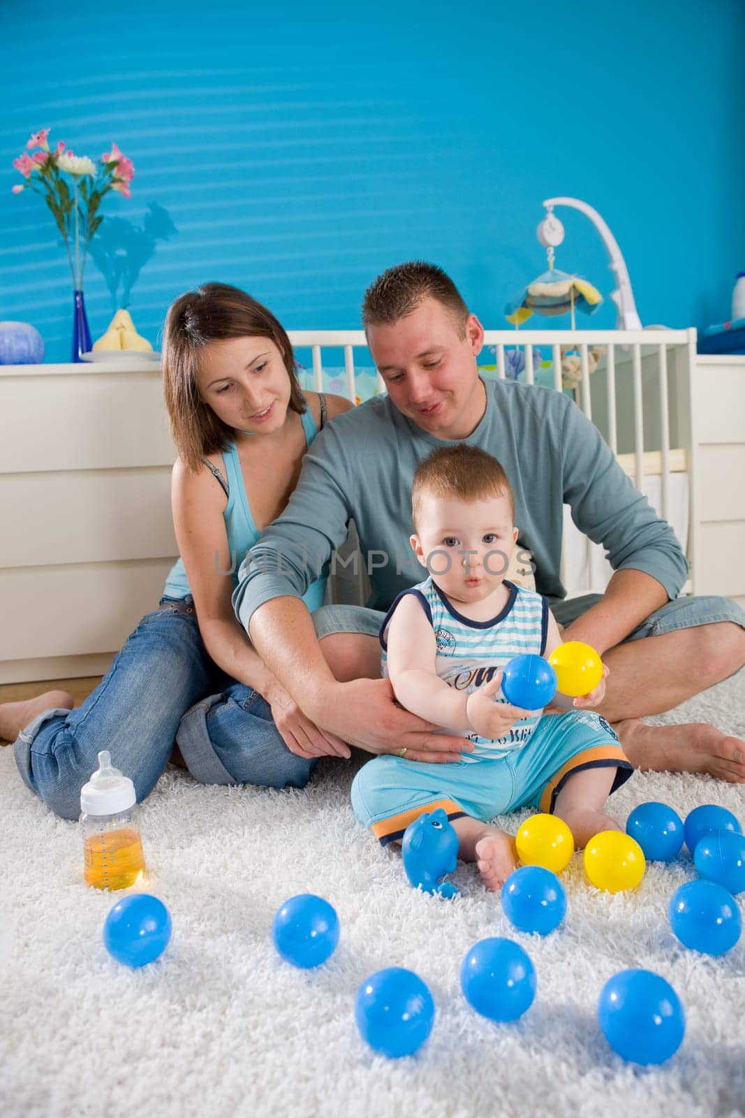 Happy family at home