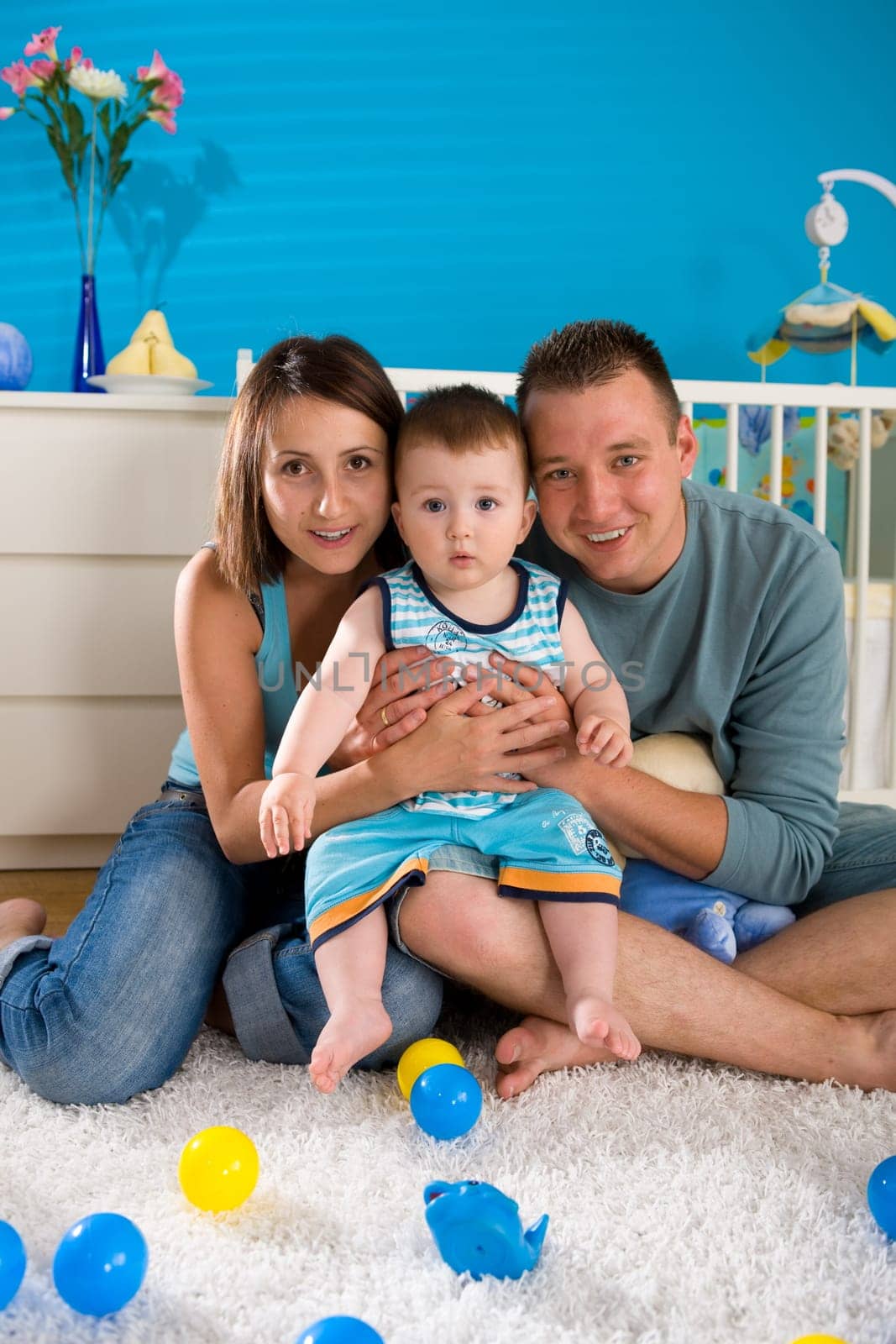 Happy family at home