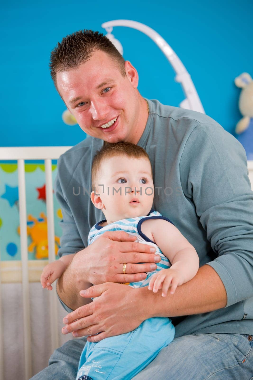 Father and baby together