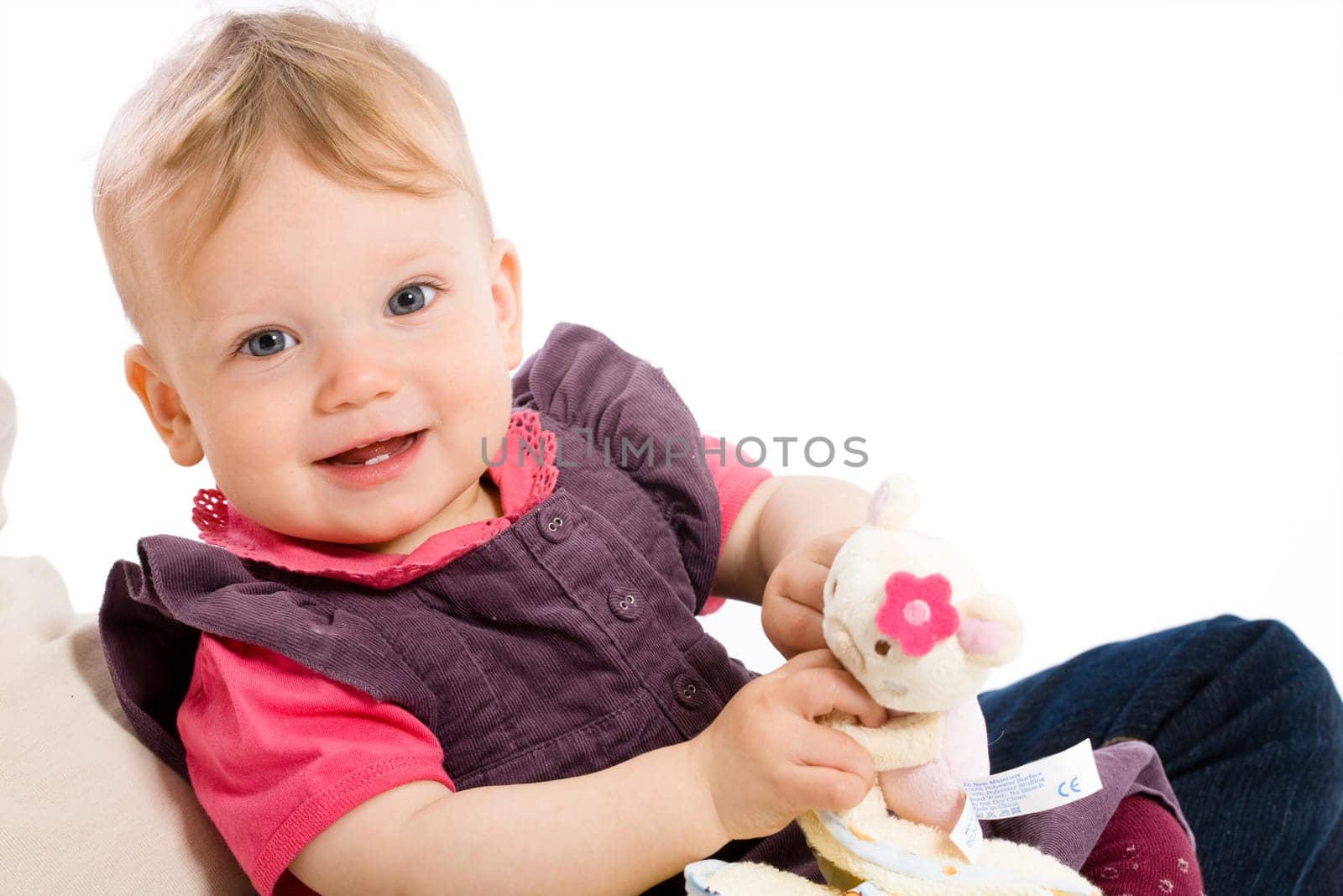 Baby girl playing