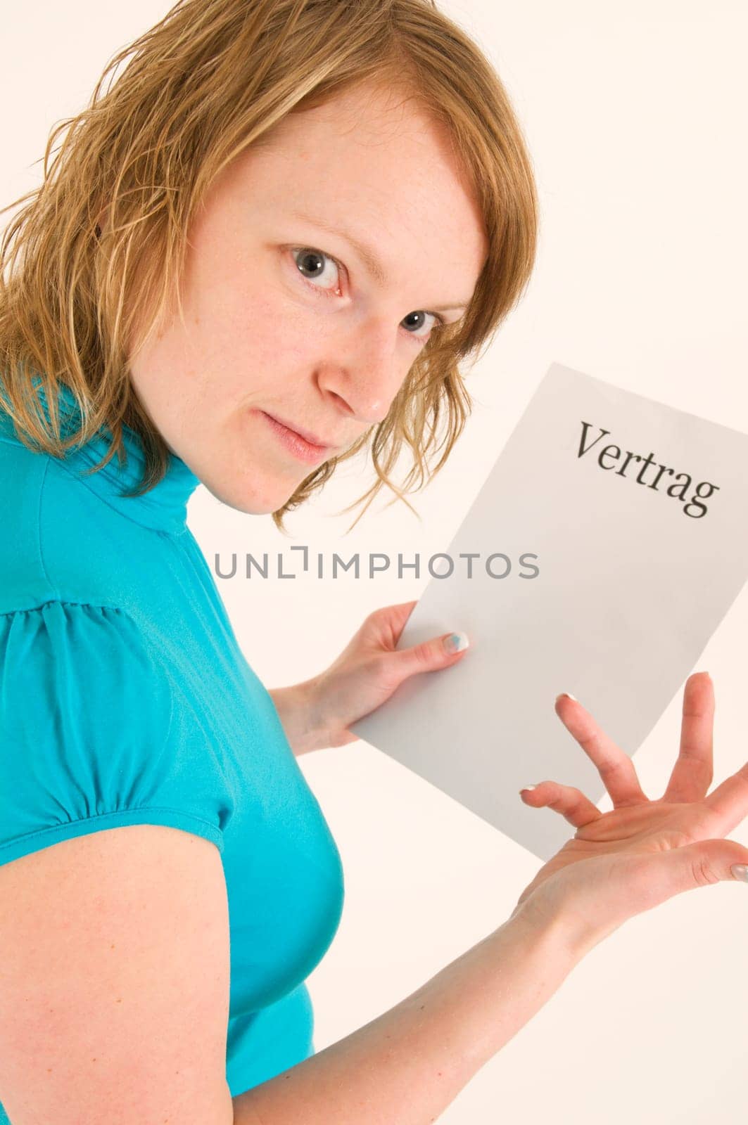 woman get angry because contract