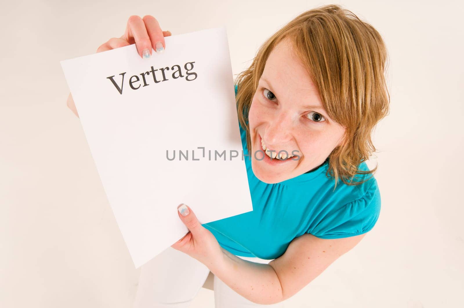 woman is glad for contract