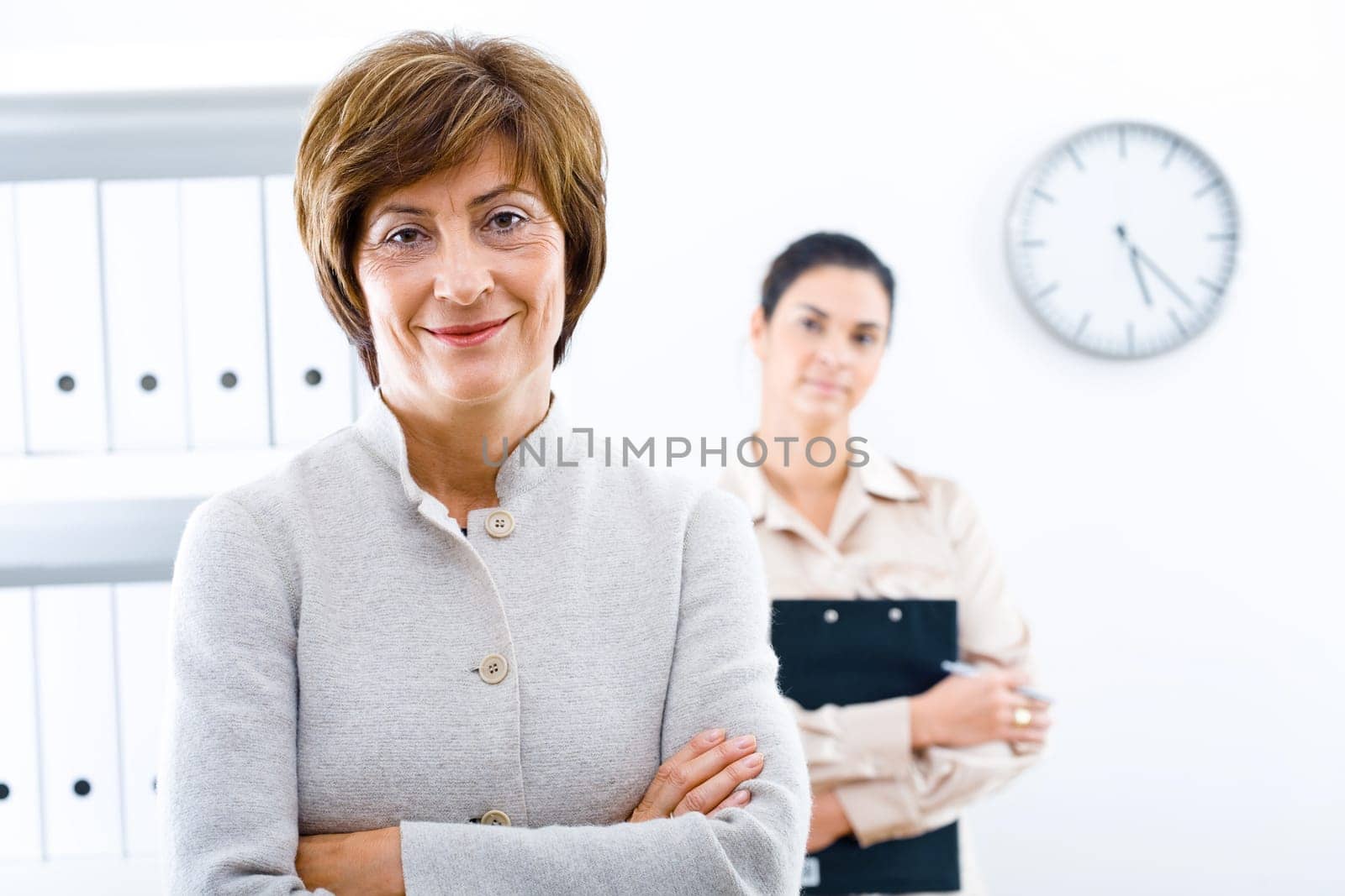Businesswoman and associate